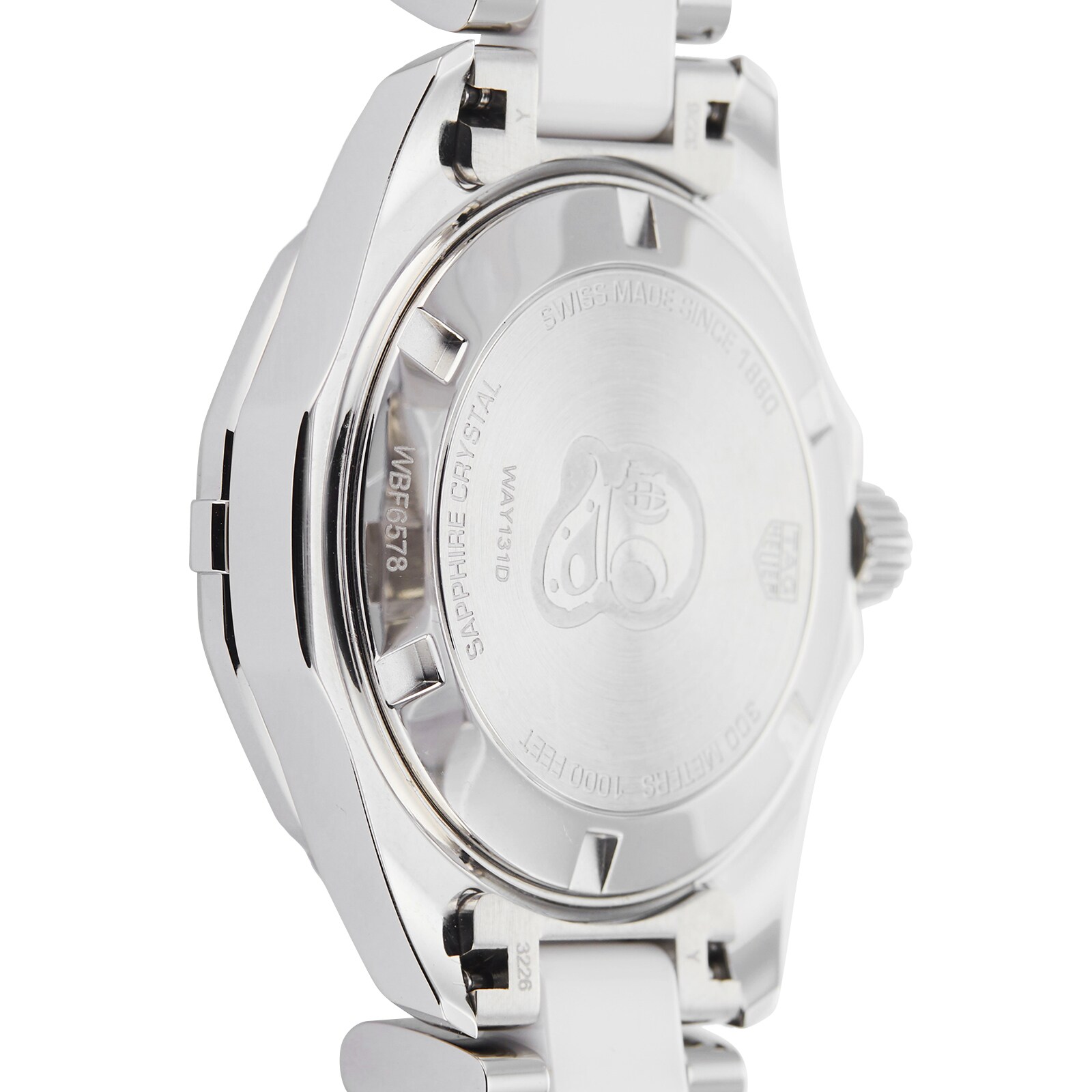 Pre Owned TAG Heuer Aquaracer White Steel and Ceramic Quartz Ladies Watch WAY131D.BA0914 WBF6578 Watches Of Switzerland UK