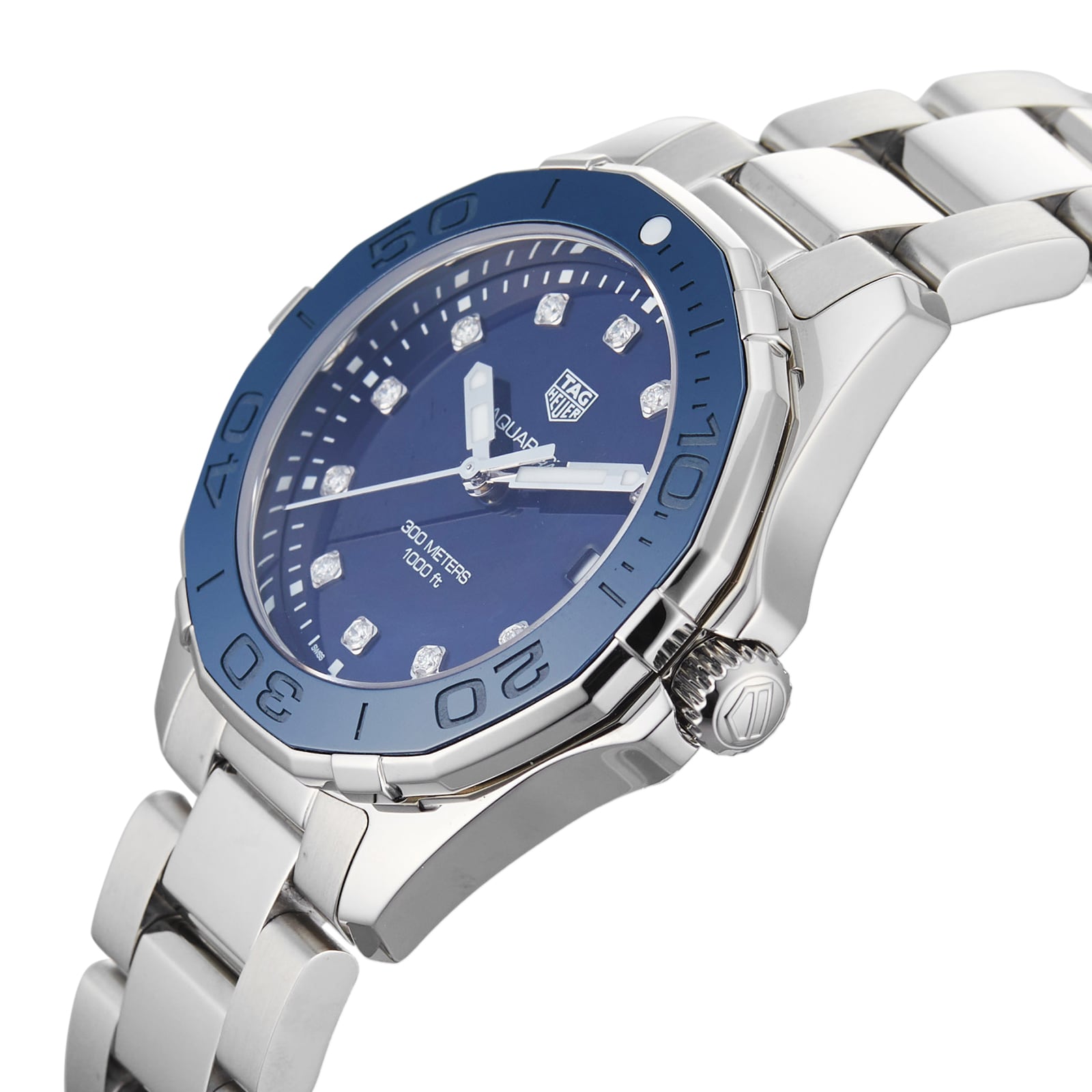 Pre-Owned TAG Heuer Aquaracer Blue Mother of Pearl Steel Quartz Ladies Watch WAY131L.BA0748