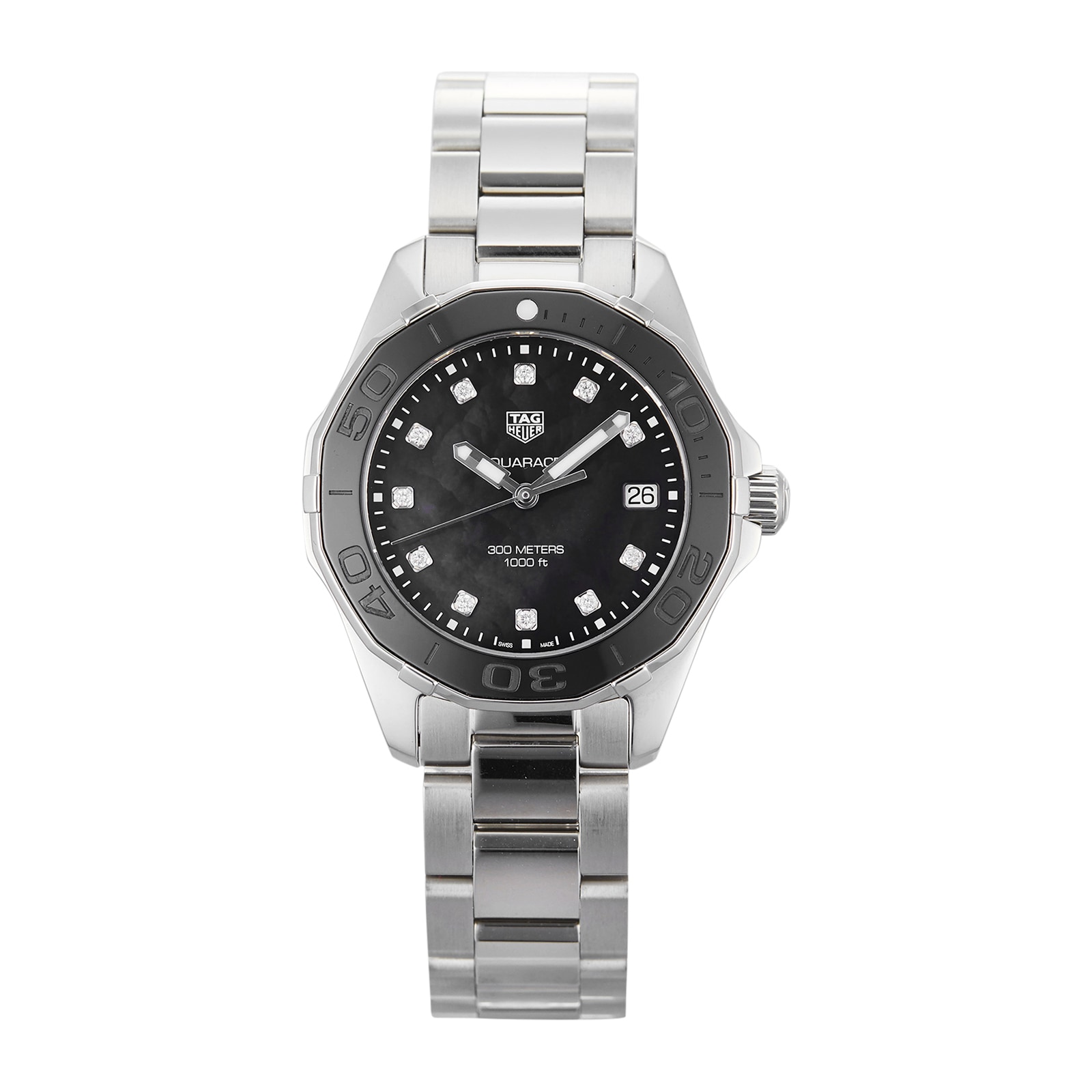 Tag heuer black mother of pearl sale