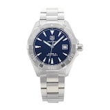 Pre-Owned TAG Heuer Aquaracer Calibre 5 Blue Steel Mens Watch WAY2112.BA0928