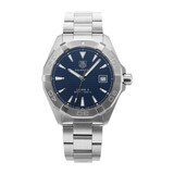 Pre-Owned TAG Heuer Aquaracer Calibre 5 Blue Steel Mens Watch WAY2112.BA0928