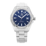 Pre-Owned TAG Heuer Aquaracer Calibre 5 Blue Steel Mens Watch WAY2112.BA0928