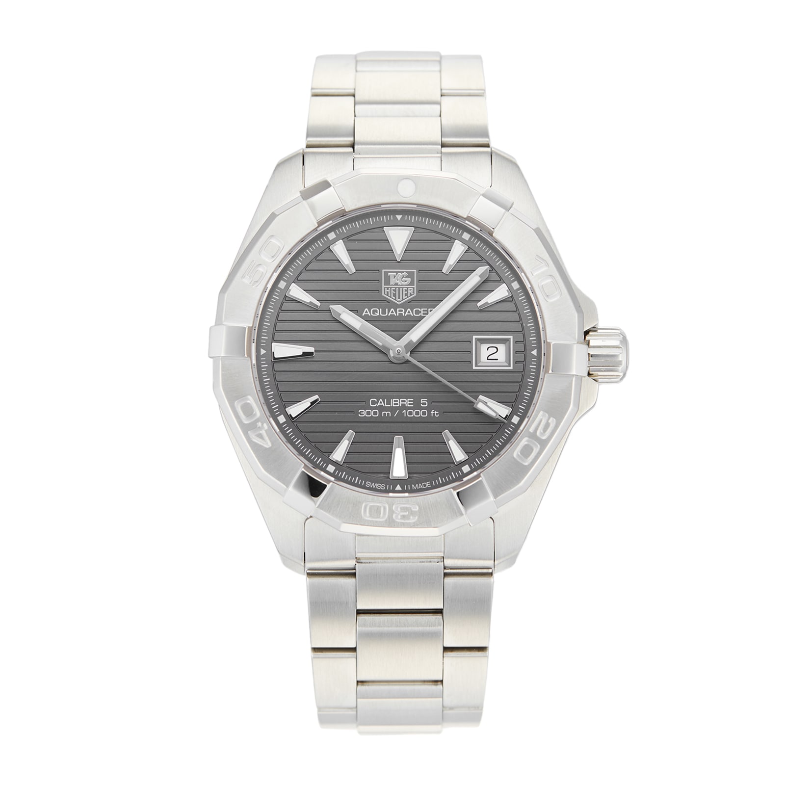 Tag heuer aquaracer clearance calibre 5 grey dial