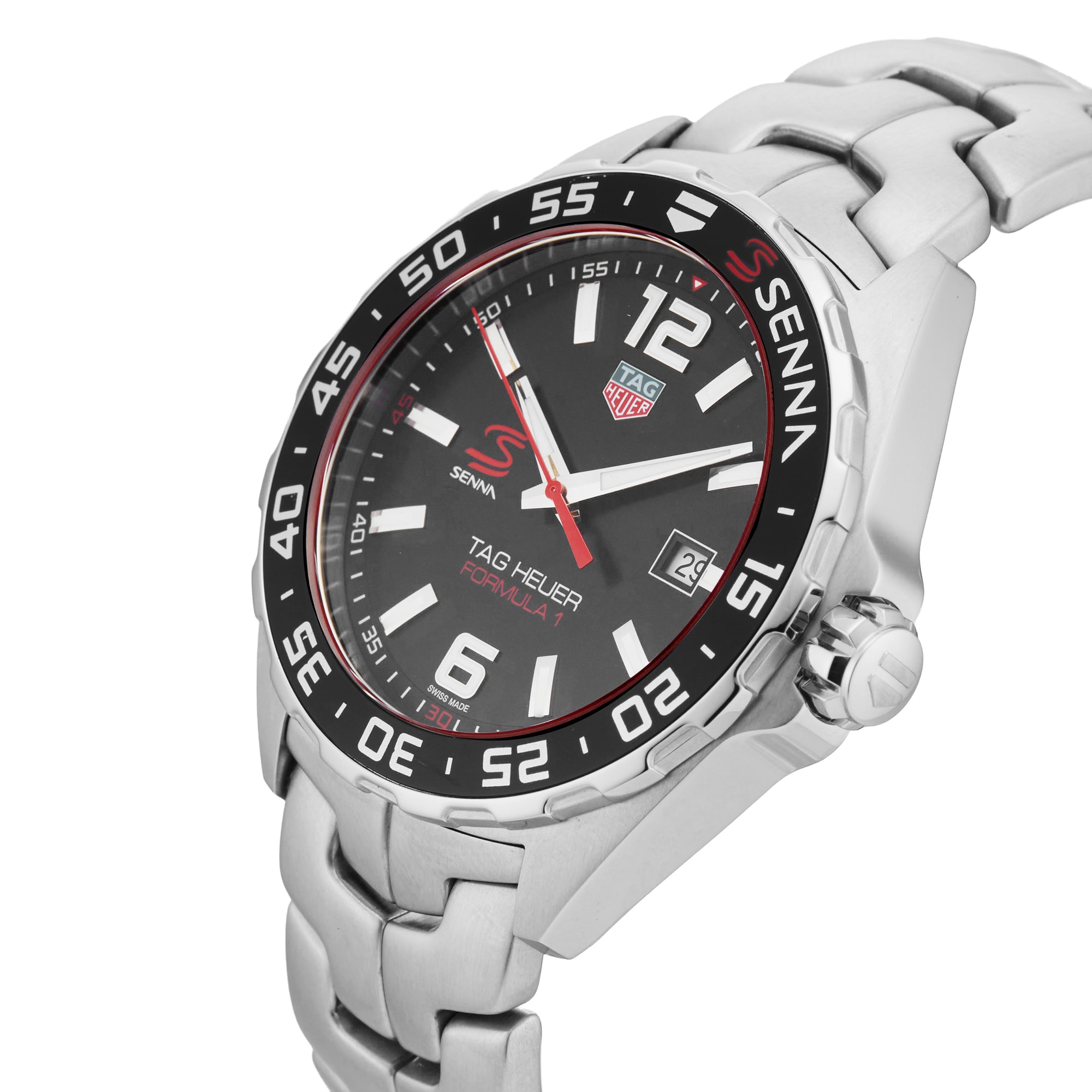 Pre-Owned TAG Heuer Formula 1 Senna Special Edition 43mm Stainless Steel