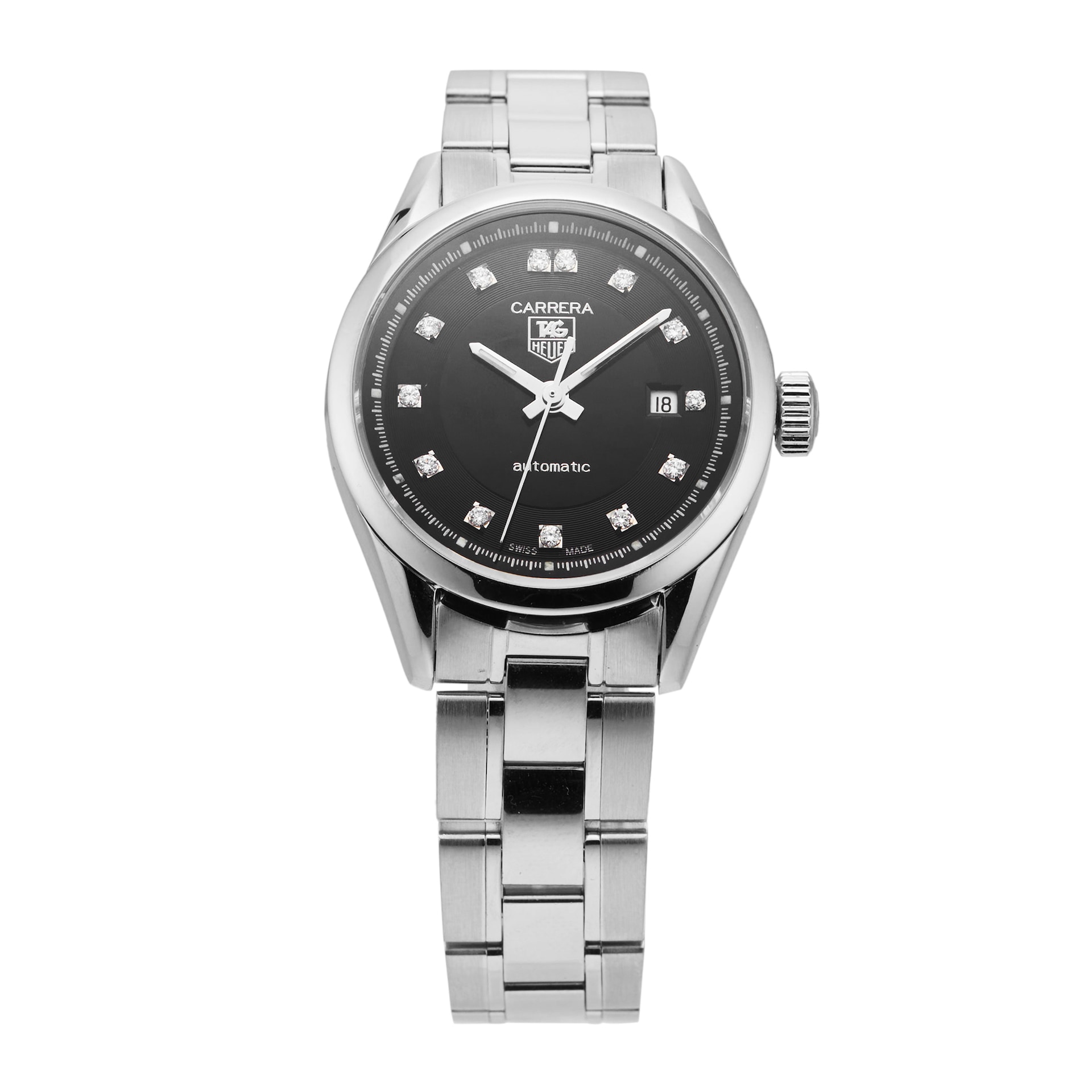 Pre-Owned TAG Heuer Carrera Lady 26mm Stainless Steel WV2410.BA0793 Pre-Owned TAG Heuer Carrera Lady 26mm Stainless Steel WV2410.BA0793