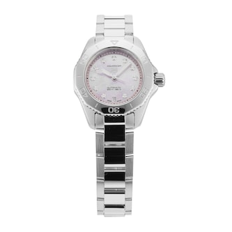 Pre-Owned TAG Heuer Aquaracer Strawberry Pink The Watches Of Switzerland Group Exclusive 30mm Stainless Steel