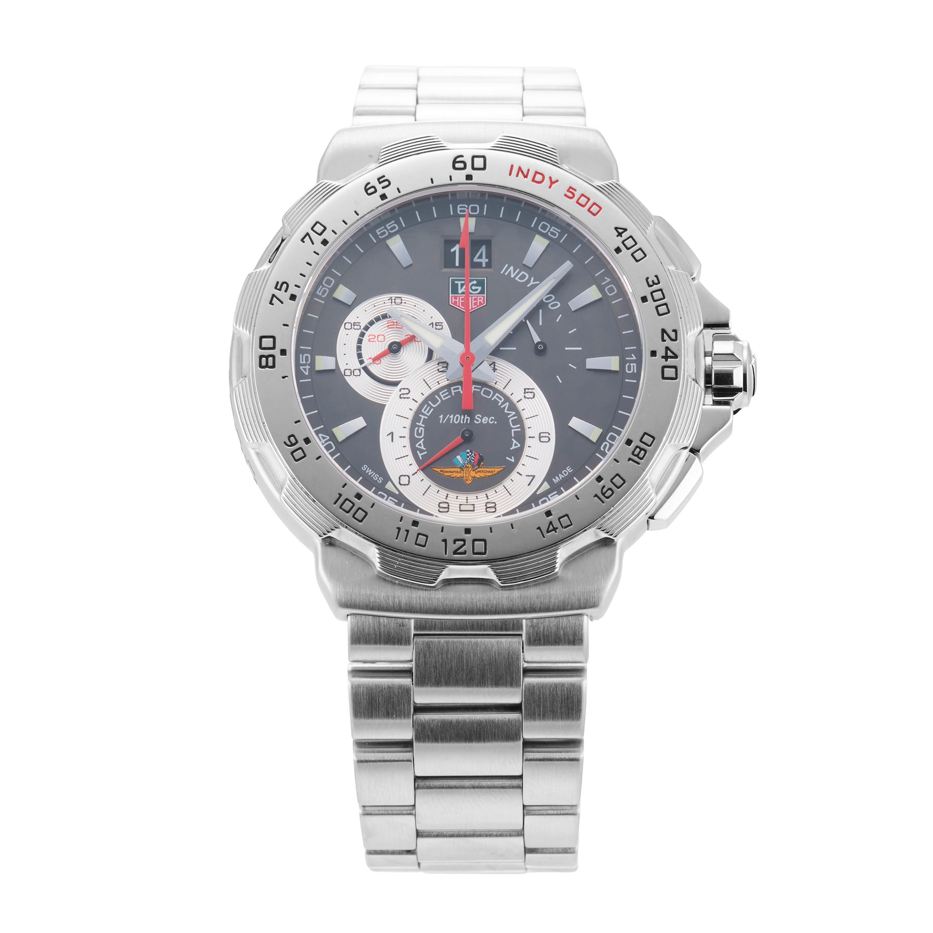 Pre-Owned TAG Heuer Formula 1 'Indy 500' 44mm Stainless Steel CAH101A.BA0860