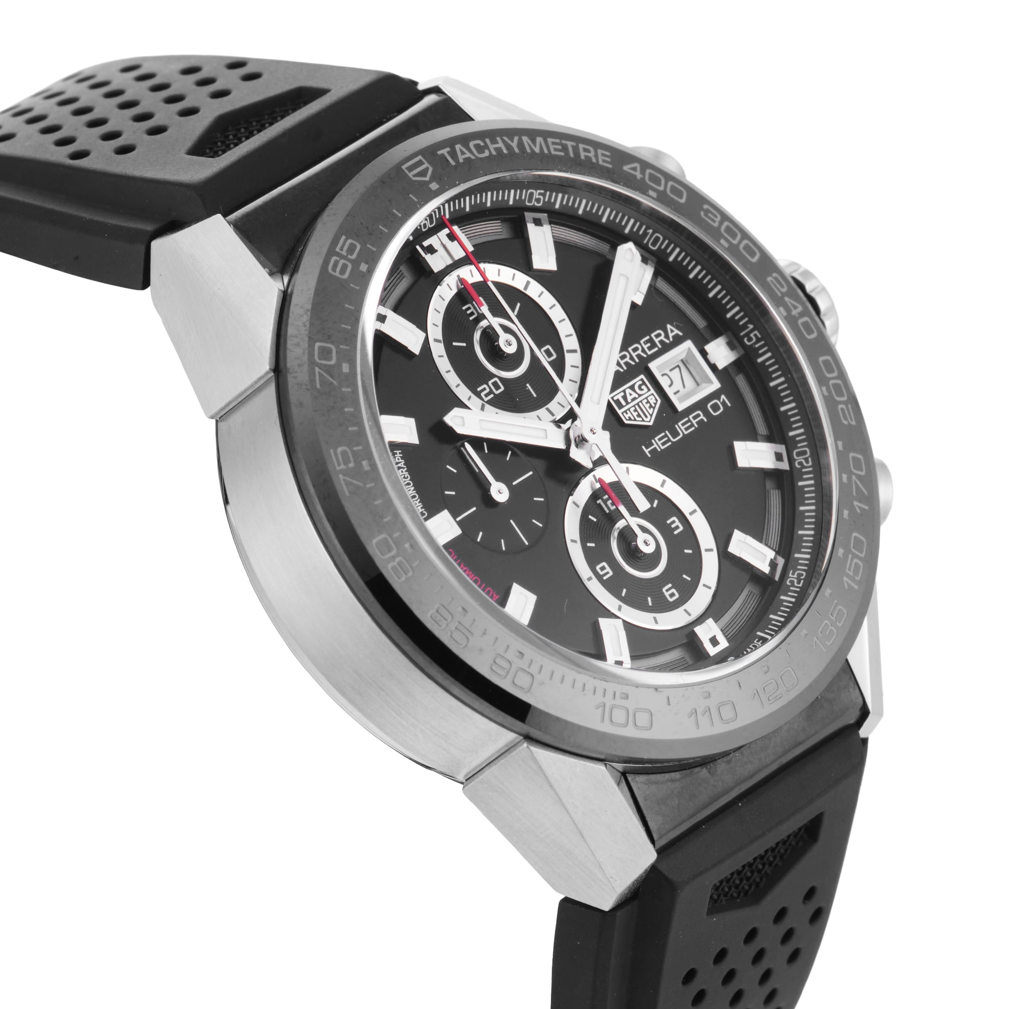 Pre-Owned TAG Heuer Carrera 43mm Stainless Steel and Ceramic Pre-Owned TAG Heuer Carrera 43mm Stainless Steel and Ceramic