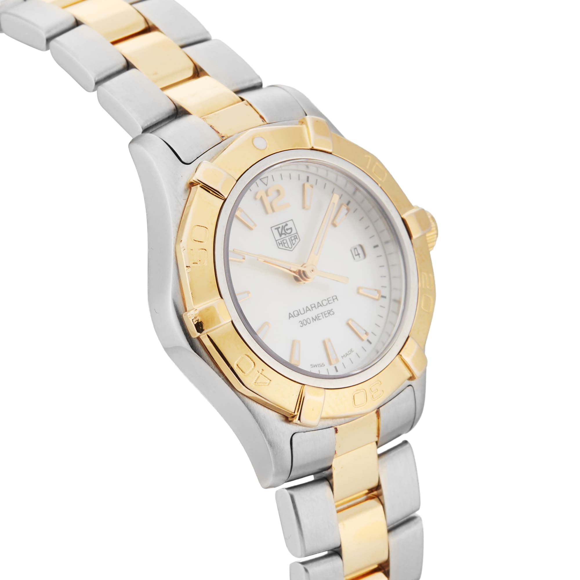 Pre-Owned TAG Heuer Aquaracer 27mm Stainless Steel and PVD Yellow Gold WAF1424.BB0825 Pre-Owned TAG Heuer Aquaracer 27mm Stainless Steel and PVD Yellow Gold WAF1424.BB0825