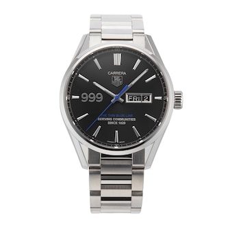 Pre-Owned TAG Heuer Carrera The Thin Blue Line 41mm Stainless Steel Pre-Owned TAG Heuer Carrera The Thin Blue Line 41mm Stainless Steel