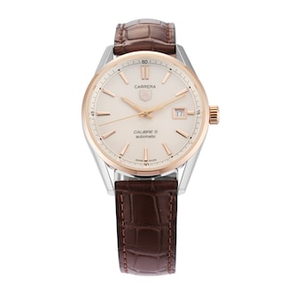 Pre-Owned TAG Heuer Carrera 39mm Stainless Steel and Rose Gold WAR215D.FC6181
