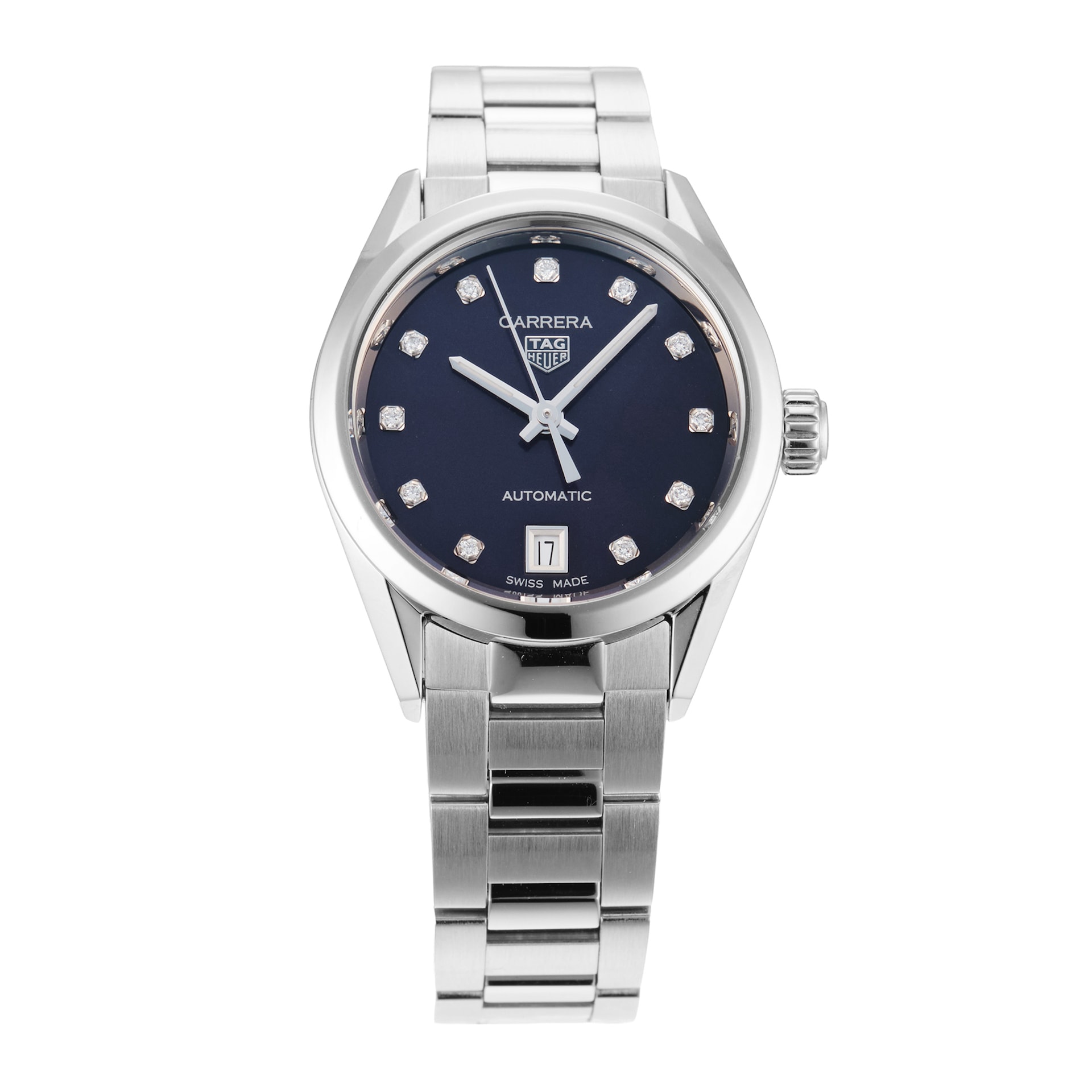 Pre-Owned TAG Heuer Carrera Date Automatic 29mm Stainless Steel Pre-Owned TAG Heuer Carrera Date Automatic 29mm Stainless Steel
