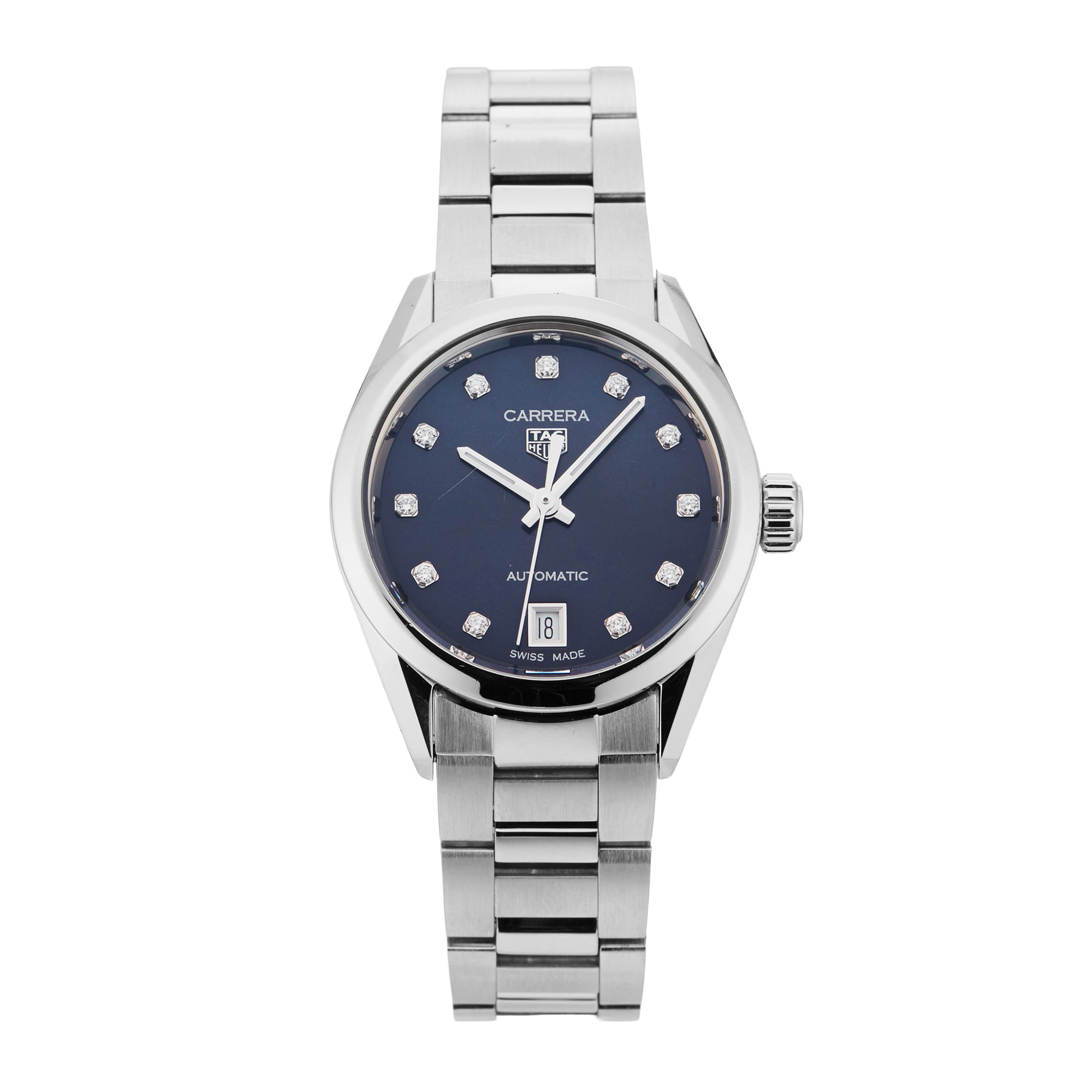 Pre-Owned TAG Heuer Carrera Date Automatic 29mm Stainless Steel Pre-Owned TAG Heuer Carrera Date Automatic 29mm Stainless Steel