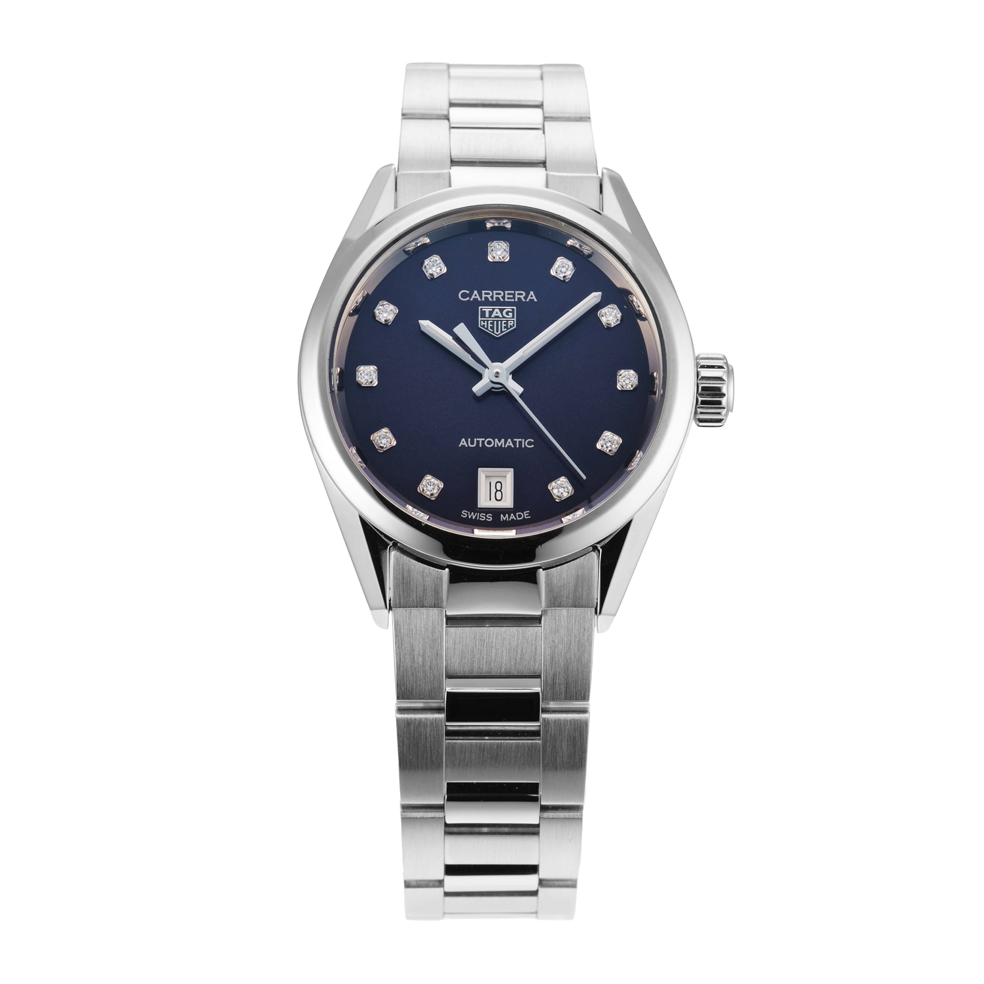 Pre-Owned TAG Heuer Carrera Date Automatic 29mm Stainless Steel Pre-Owned TAG Heuer Carrera Date Automatic 29mm Stainless Steel