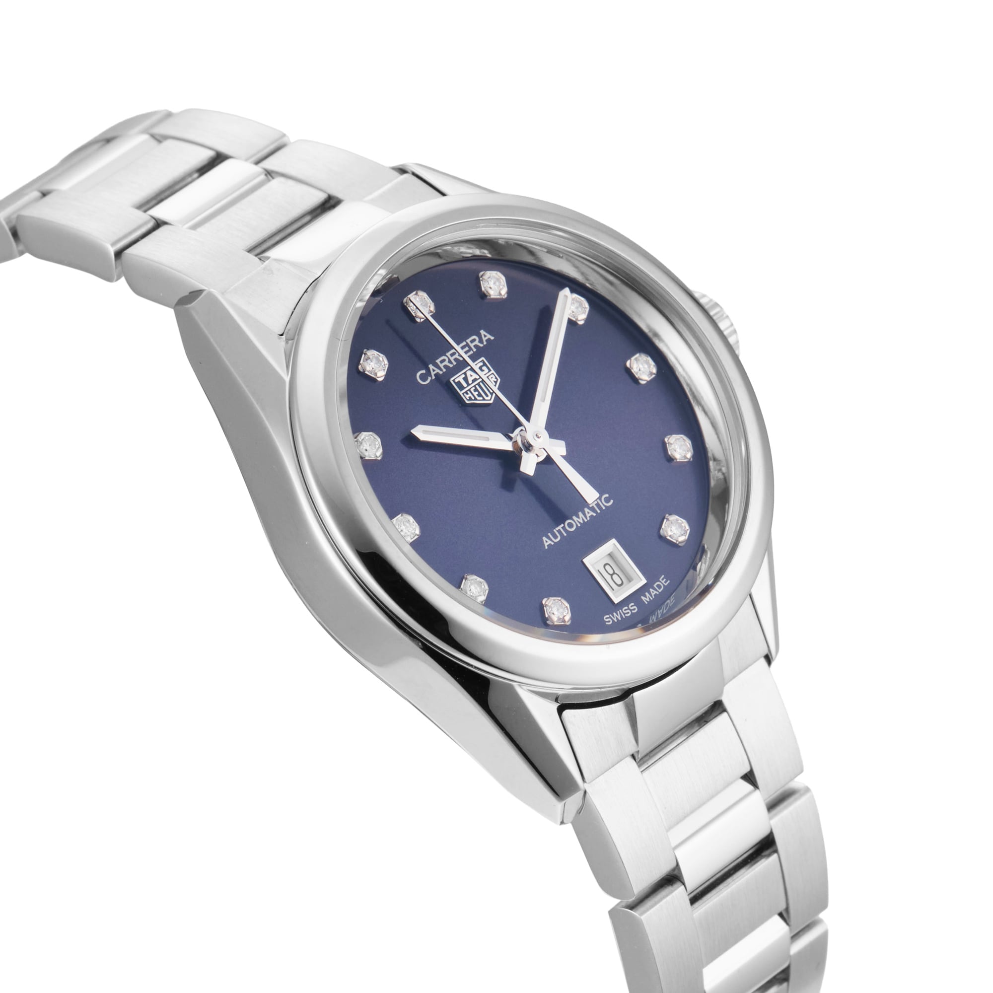 Pre-Owned TAG Heuer Carrera Date Automatic 29mm Stainless Steel Pre-Owned TAG Heuer Carrera Date Automatic 29mm Stainless Steel