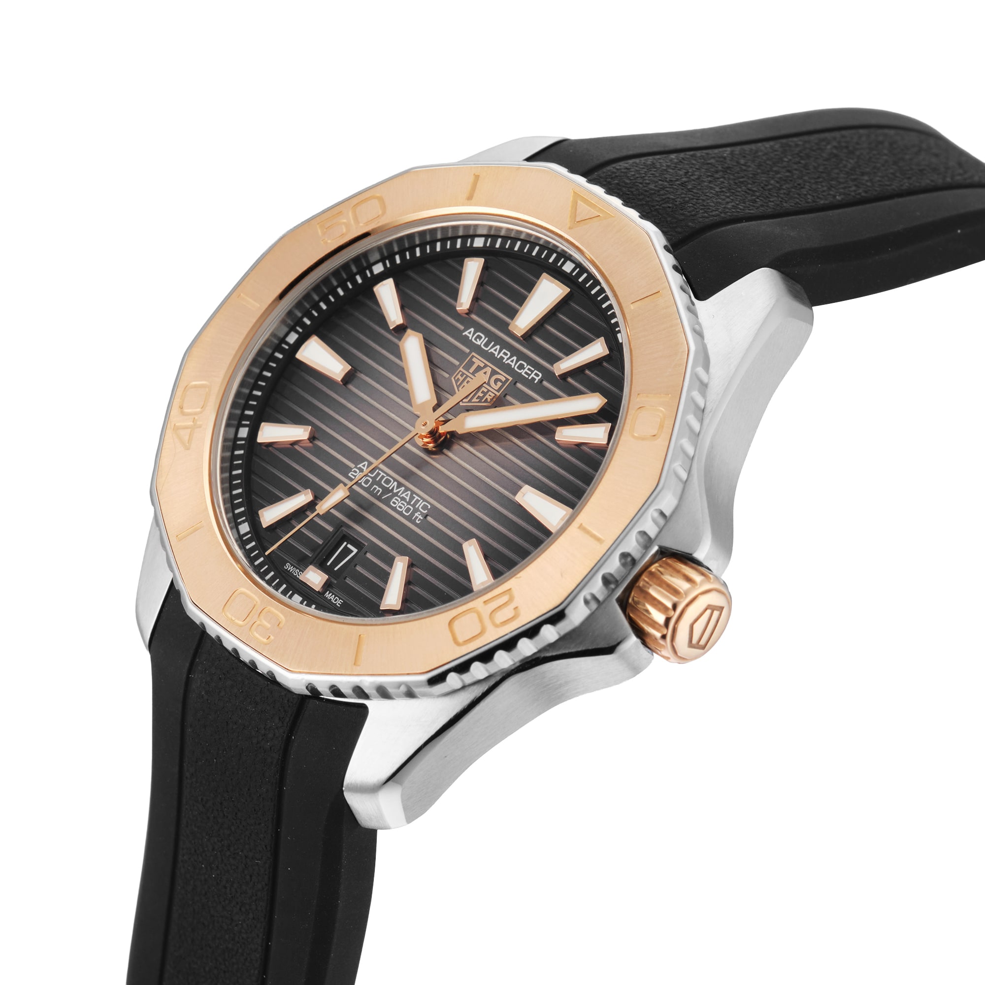 Pre-Owned TAG Heuer Aquaracer Professional 200 Date 40mm Stainless Steel and Rose Gold WBP2151.FT6199 Pre-Owned TAG Heuer Aquaracer Professional 200 Date 40mm Stainless Steel and Rose Gold WBP2151.FT6199