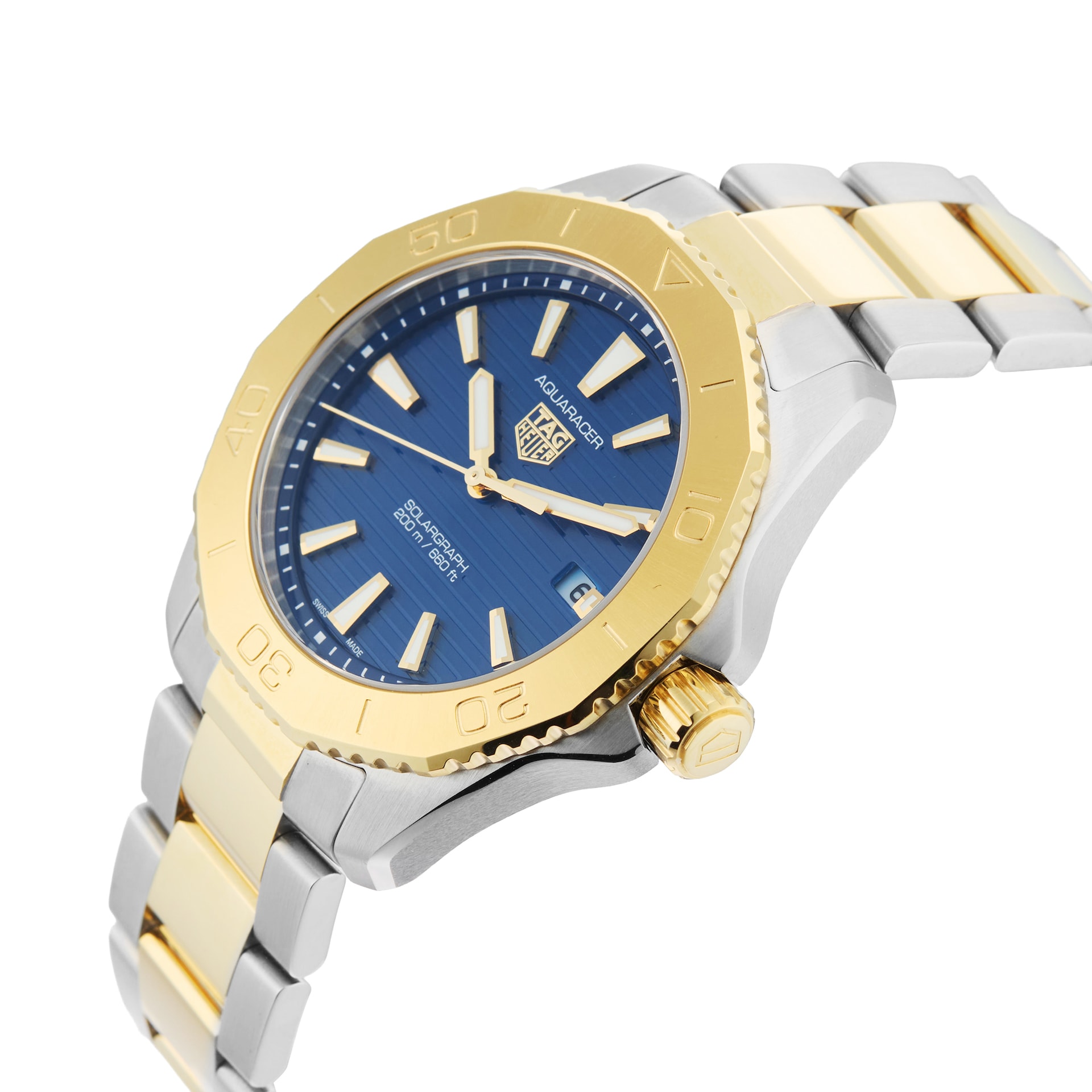 Pre-Owned TAG Heuer Aquaracer Professional Solargraph 40mm Stainless Steel and Yellow Gold PVD