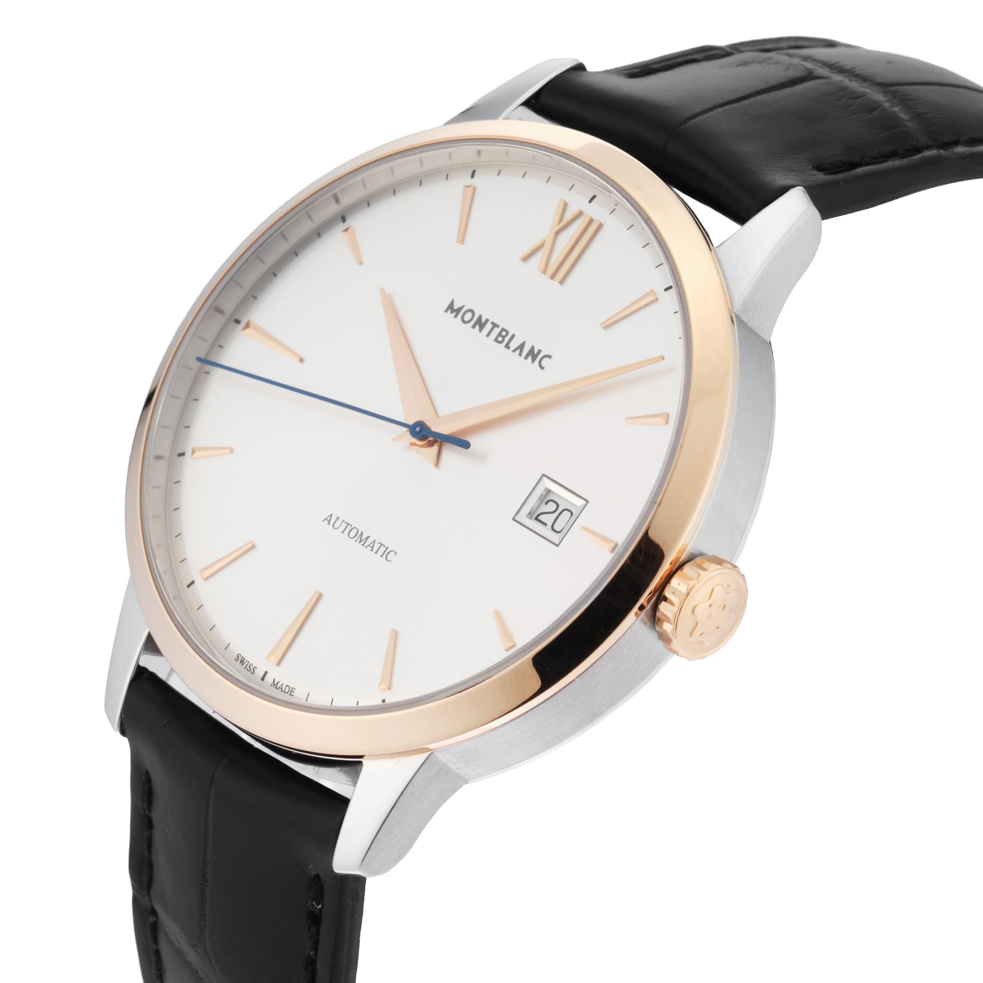 Pre-Owned Montblanc Heritage Spirit Date 39mm Stainless Steel and Rose Gold