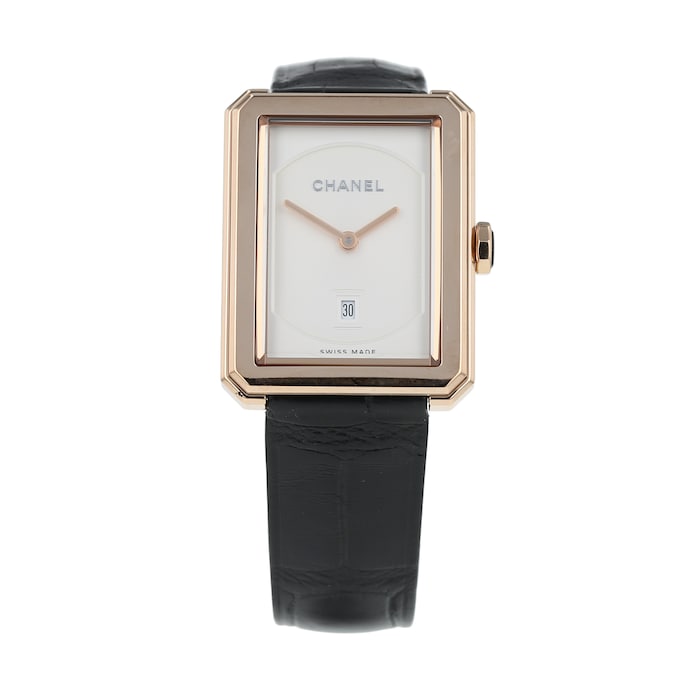 Pre-Owned Chanel Pre-Owned Chanel BOY-FRIEND Beige Gold Ladies Watch H4313