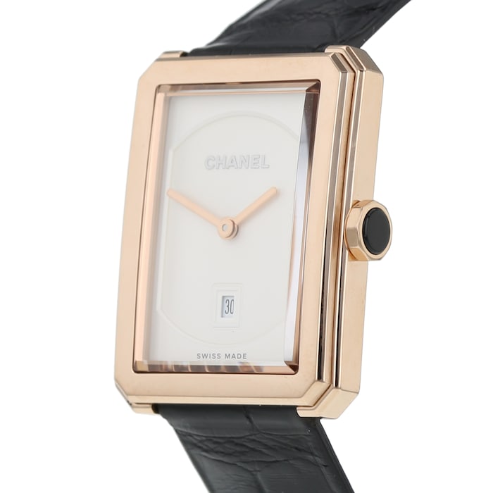 Pre-Owned Chanel BOY-FRIEND Beige Gold Ladies Watch H4313