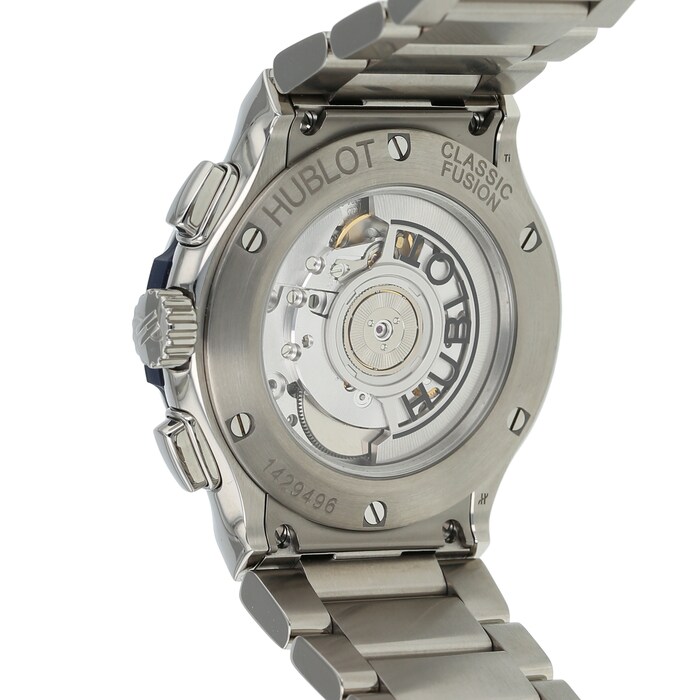 Pre-Owned Hublot Classic Fusion Blue Titanium Mens Watch 540.NX.7170.NX