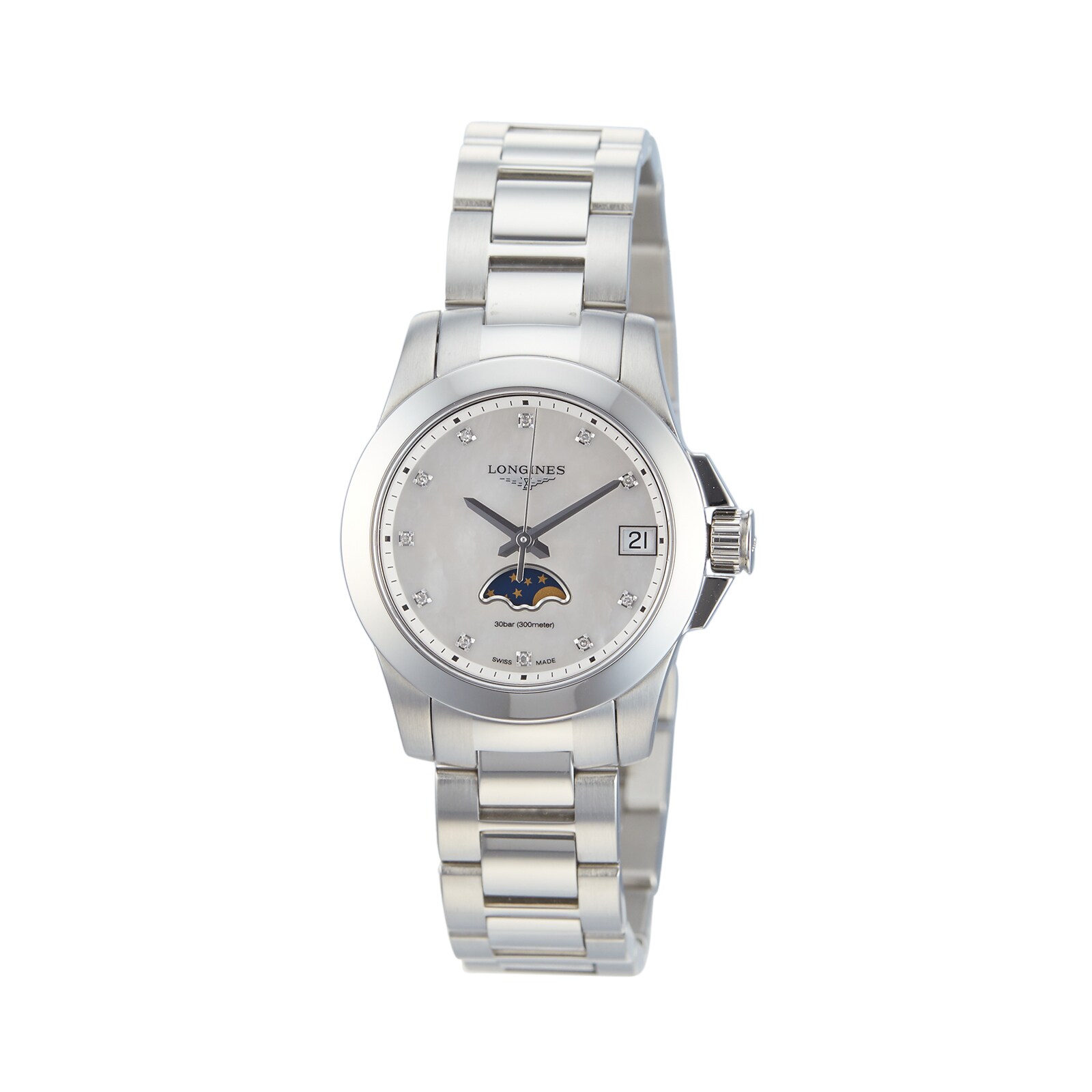Pre-Owned Longines Conquest Ladies Watch L3.380.4.87.6 Pre-Owned Longines Conquest Ladies Watch L3.380.4.87.6