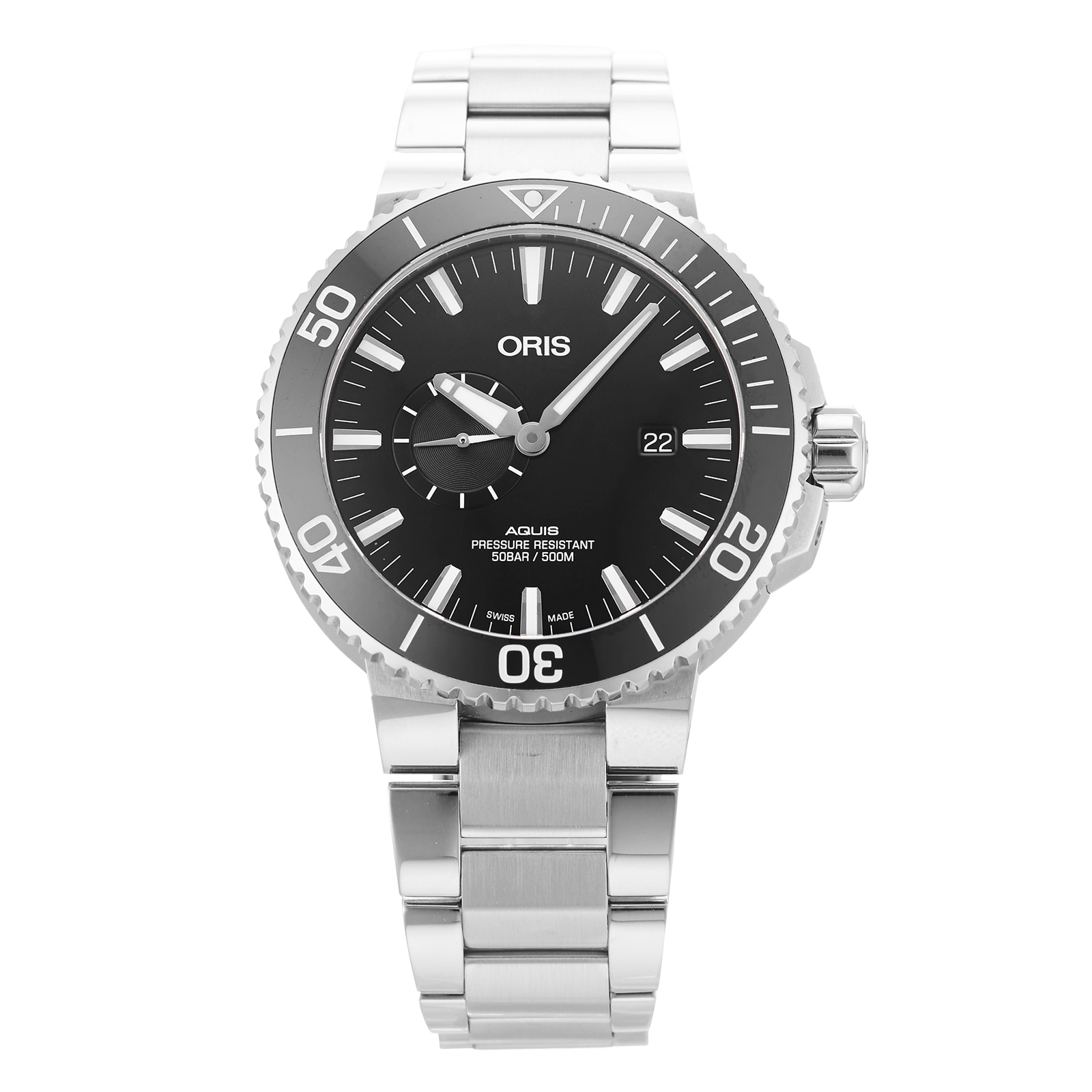 Pre Owned Oris Pre Owned Oris Aquis Small Seconds Mens Watch 01