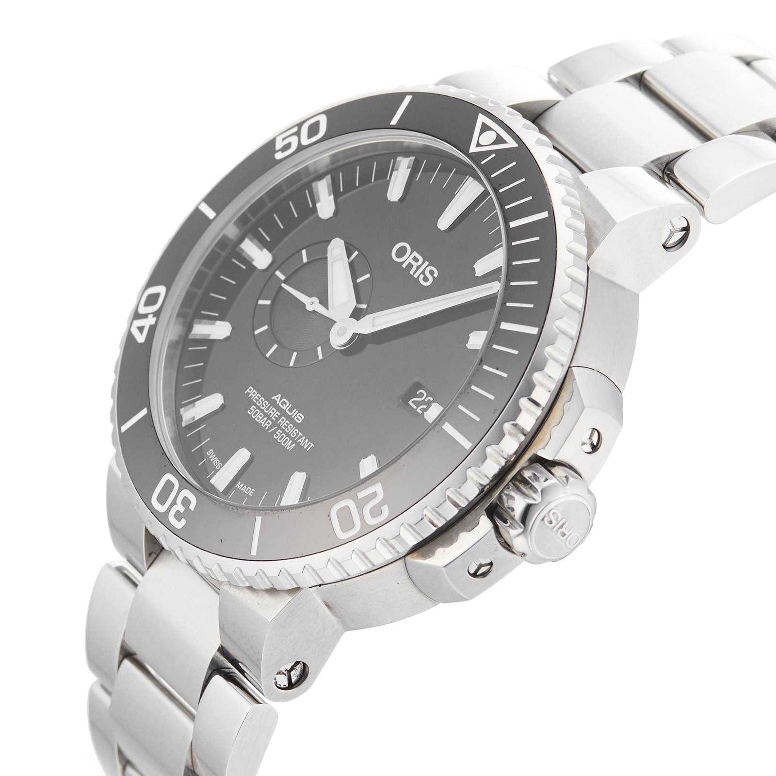 Pre-Owned Oris Aquis Small Seconds Mens Watch 01 743 7733 4135