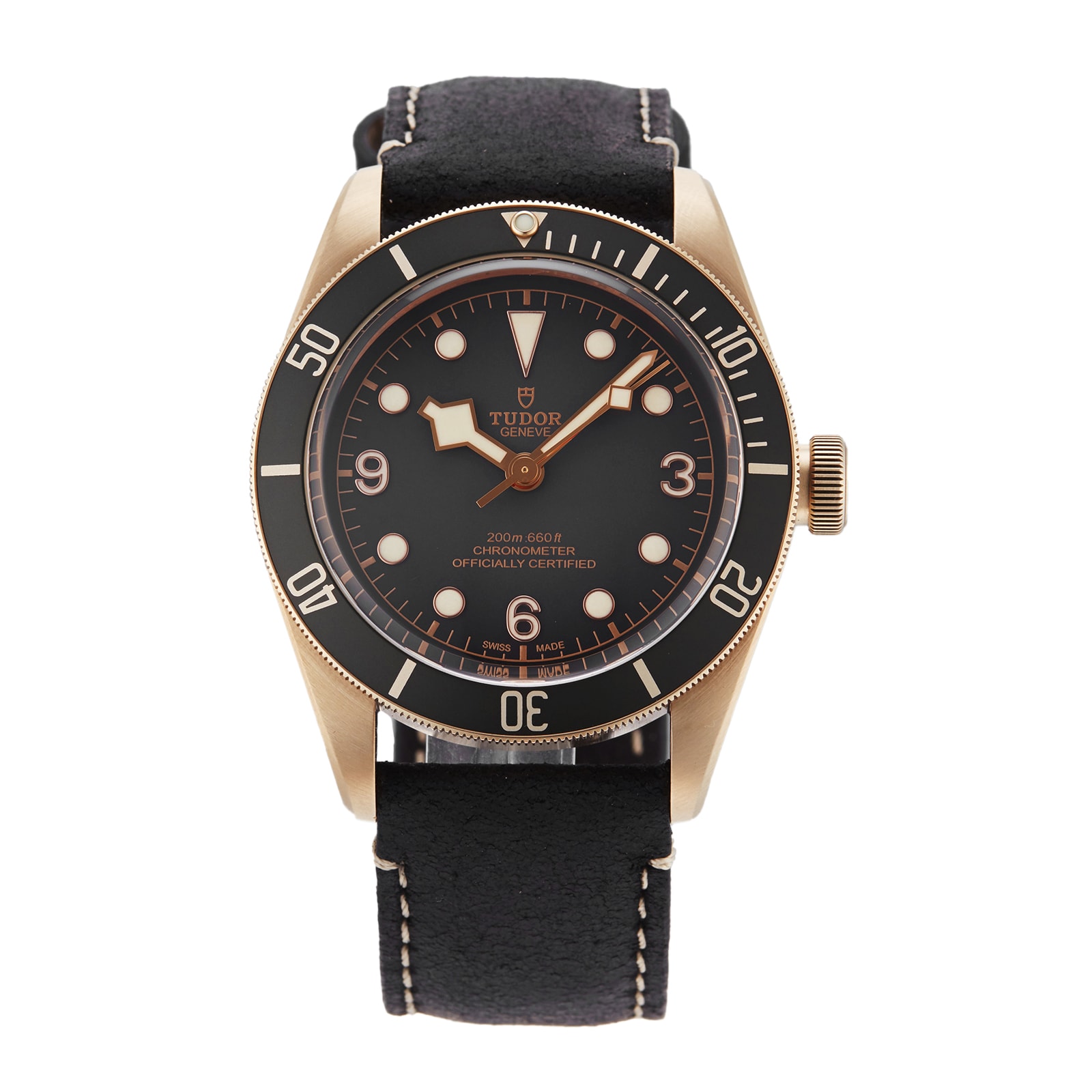 Pre-Owned Tudor Black Bay Bronze Mens Watch M79250BA-0001