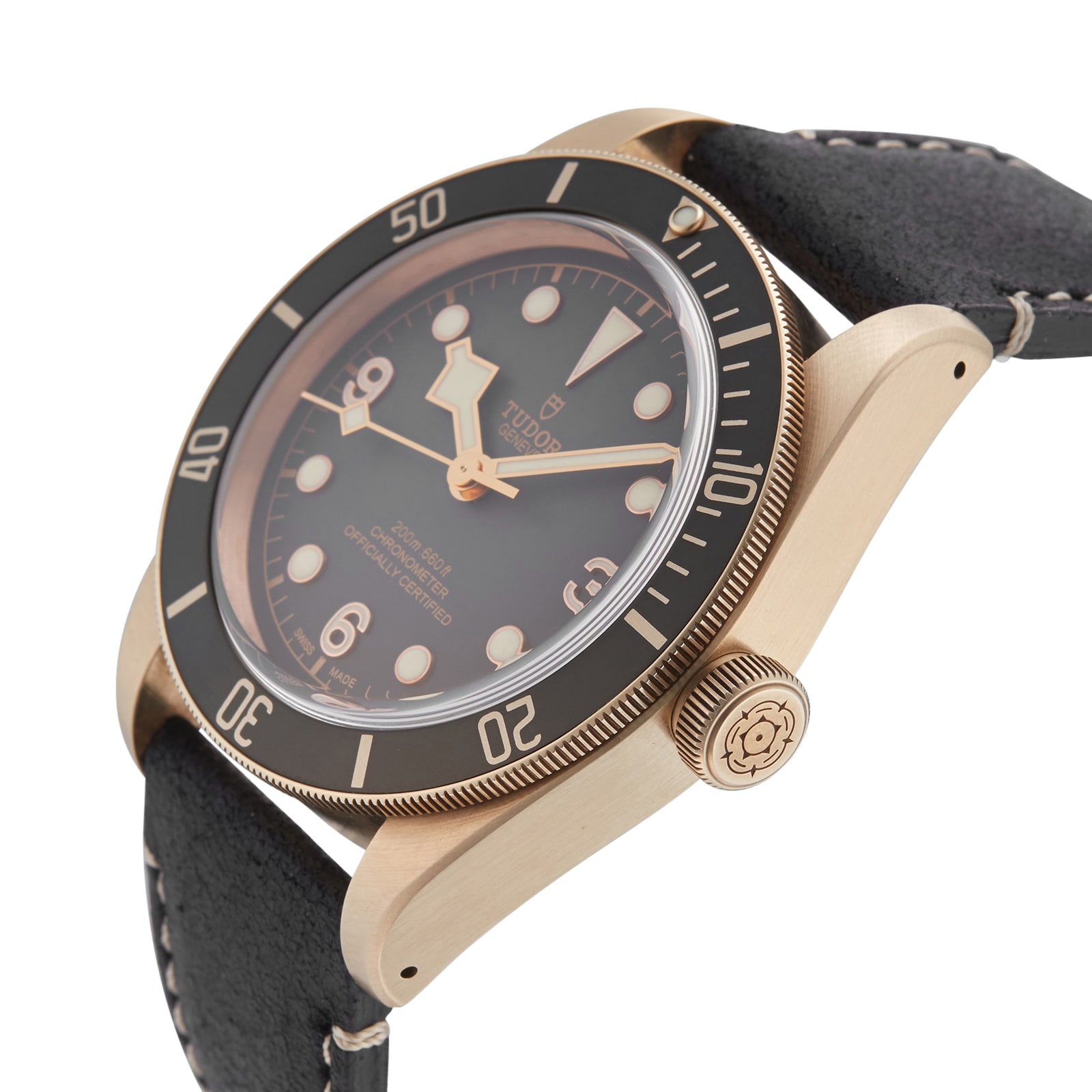 Pre-Owned Tudor Black Bay Bronze Mens Watch M79250BA-0001