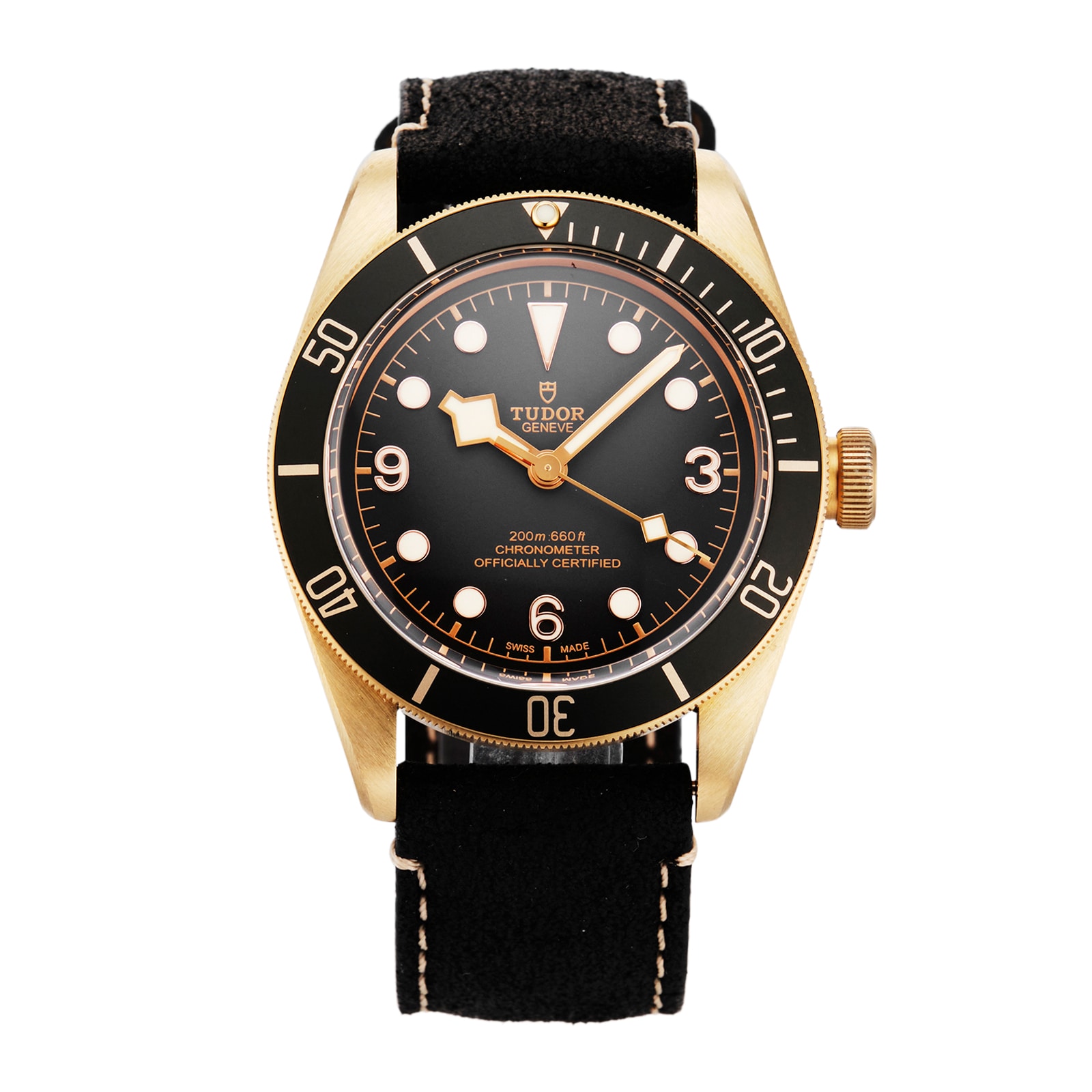 Pre-Owned Tudor Black Bay Bronze Mens Watch M79250BA-0001