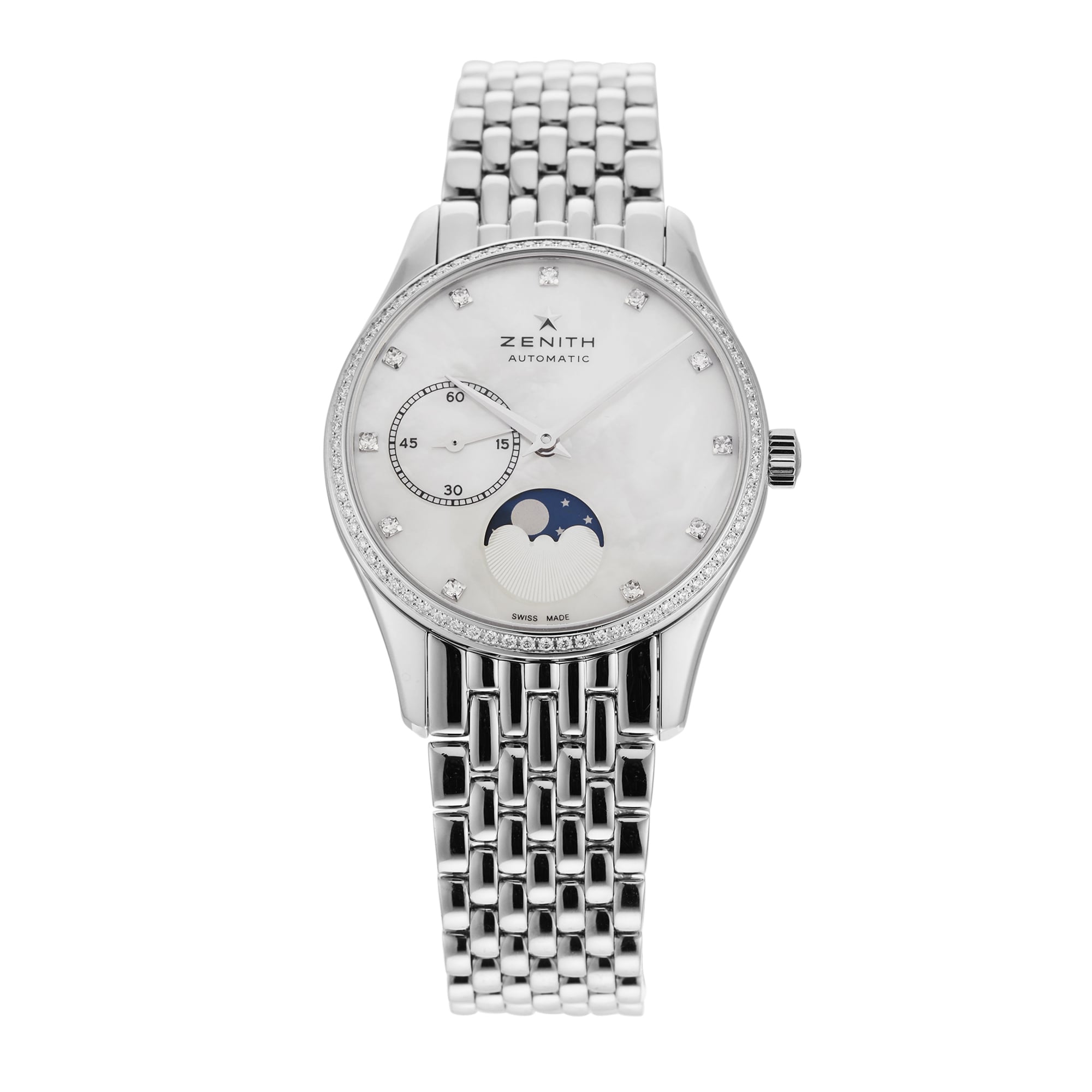 Pre-Owned Zenith Elite Ultra Thin 33MM Stainless Steel Pre-Owned Zenith Elite Ultra Thin 33MM Stainless Steel