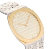Pre-Owned Gucci 25H 38mm Stainless Steel and Yellow Gold PVD