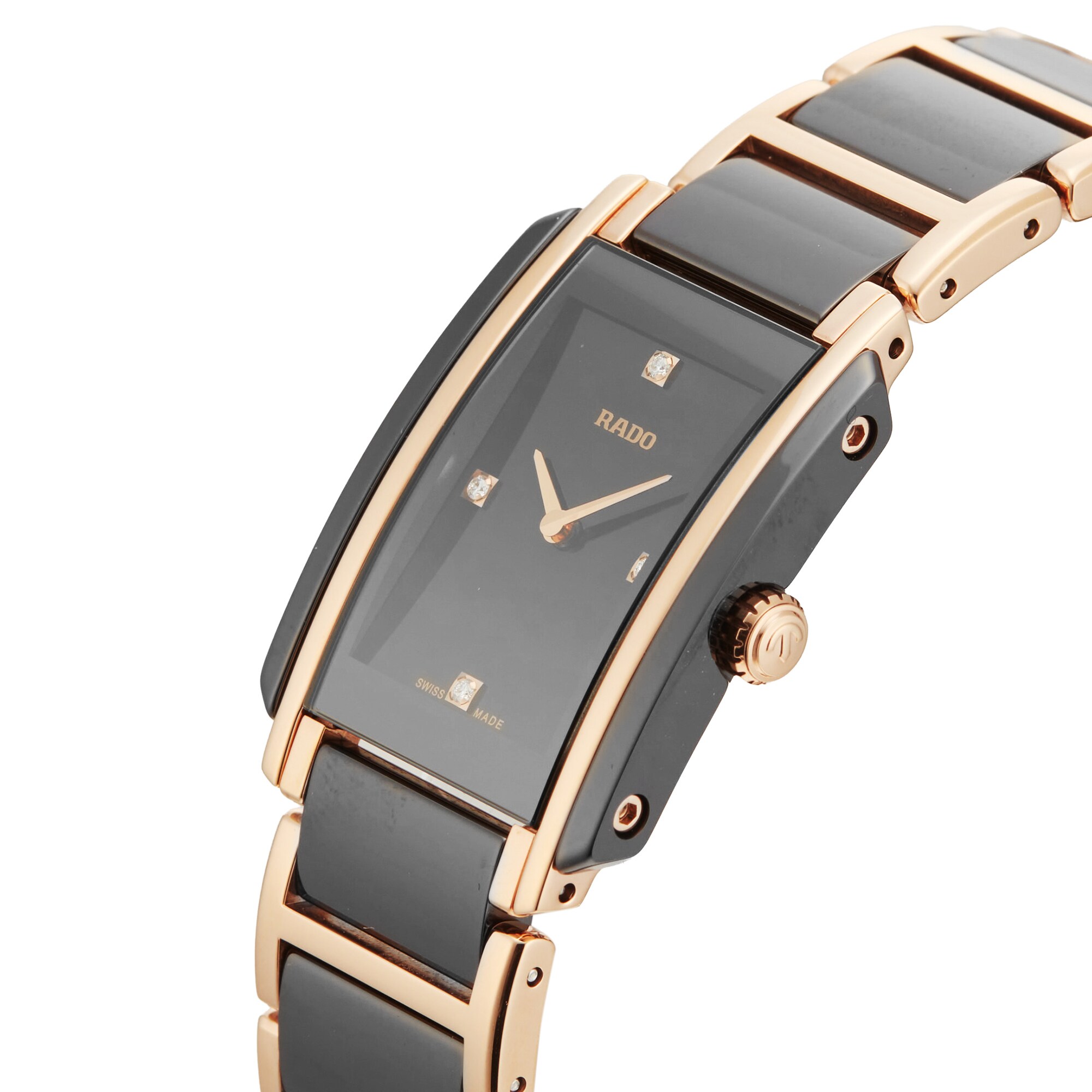 Pre-Owned Rado Integral 22.7 X 33.1mm Ceramic and Rose Gold PVD Pre-Owned Rado Integral 22.7 X 33.1mm Ceramic and Rose Gold PVD