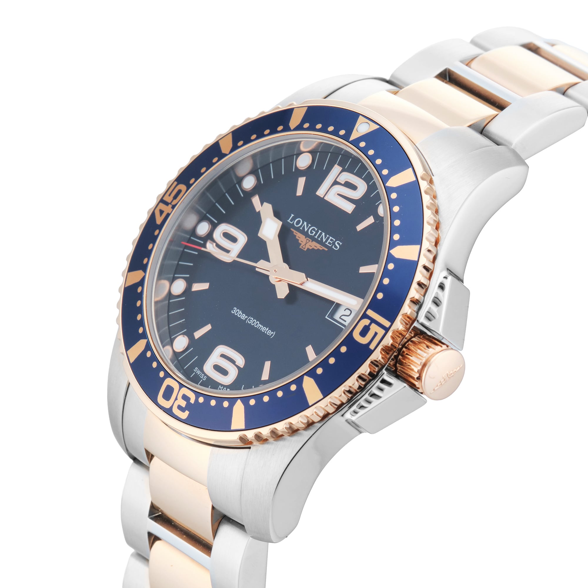 Pre-Owned Longines Pre-Owned Longines HydroConquest 41mm Stainless Steel and Rose Gold PVD L37403987 Pre-Owned Longines Pre-Owned Longines HydroConquest 41mm Stainless Steel and Rose Gold PVD L37403987