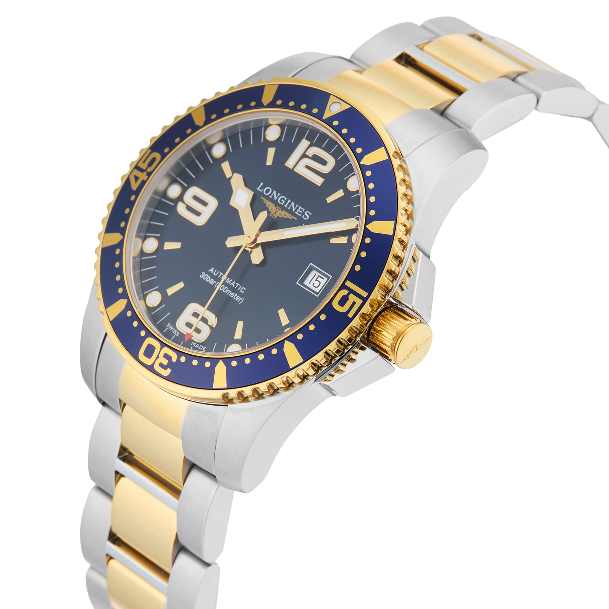 Pre-Owned Longines Pre-Owned Longines Hydroconquest 41mm Stainless Steel and Yellow Gold PVD L37423967 Pre-Owned Longines Pre-Owned Longines Hydroconquest 41mm Stainless Steel and Yellow Gold PVD L37423967