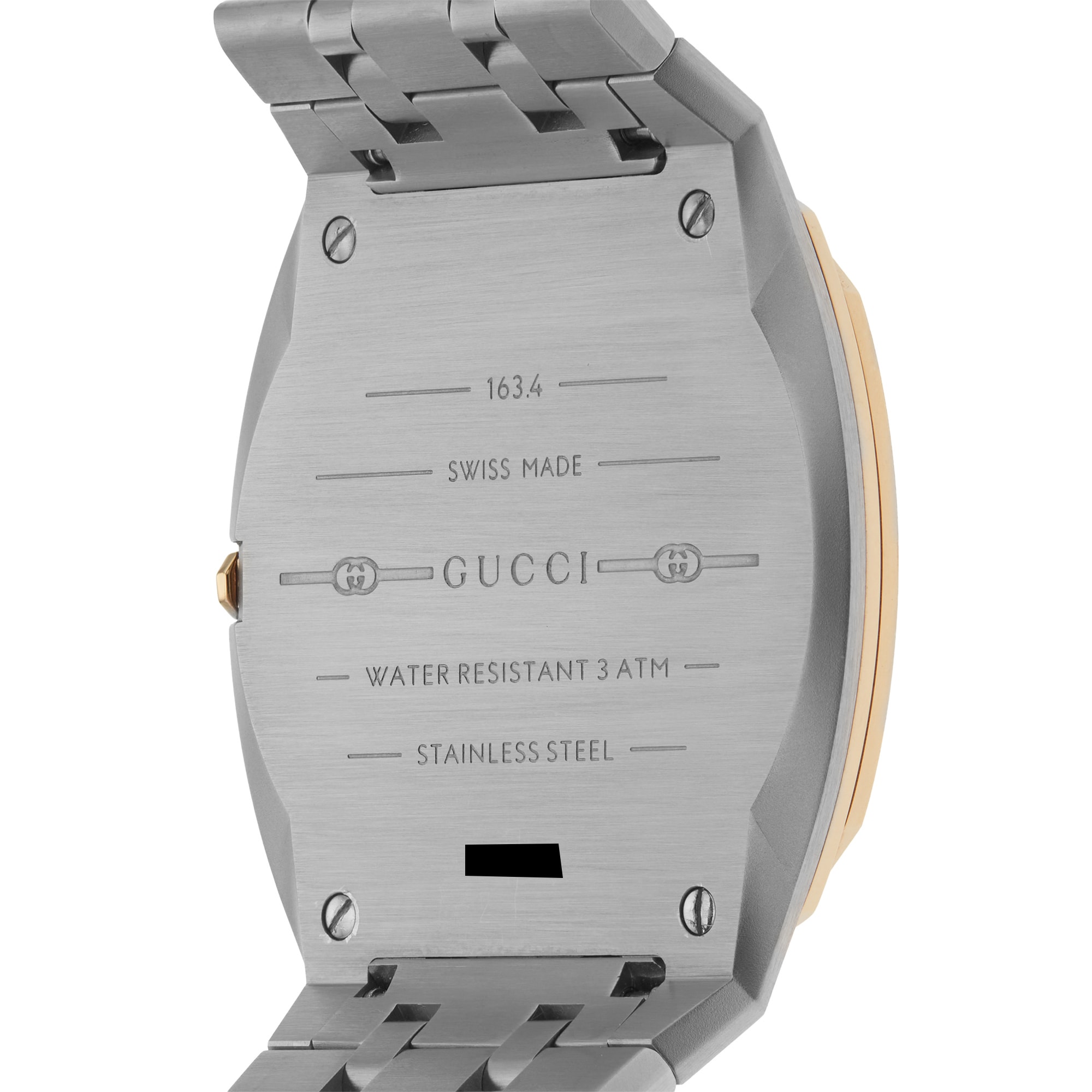 Pre-Owned Gucci 25H 38mm Stainless Steel and Yellow Gold PVD Pre-Owned Gucci 25H 38mm Stainless Steel and Yellow Gold PVD