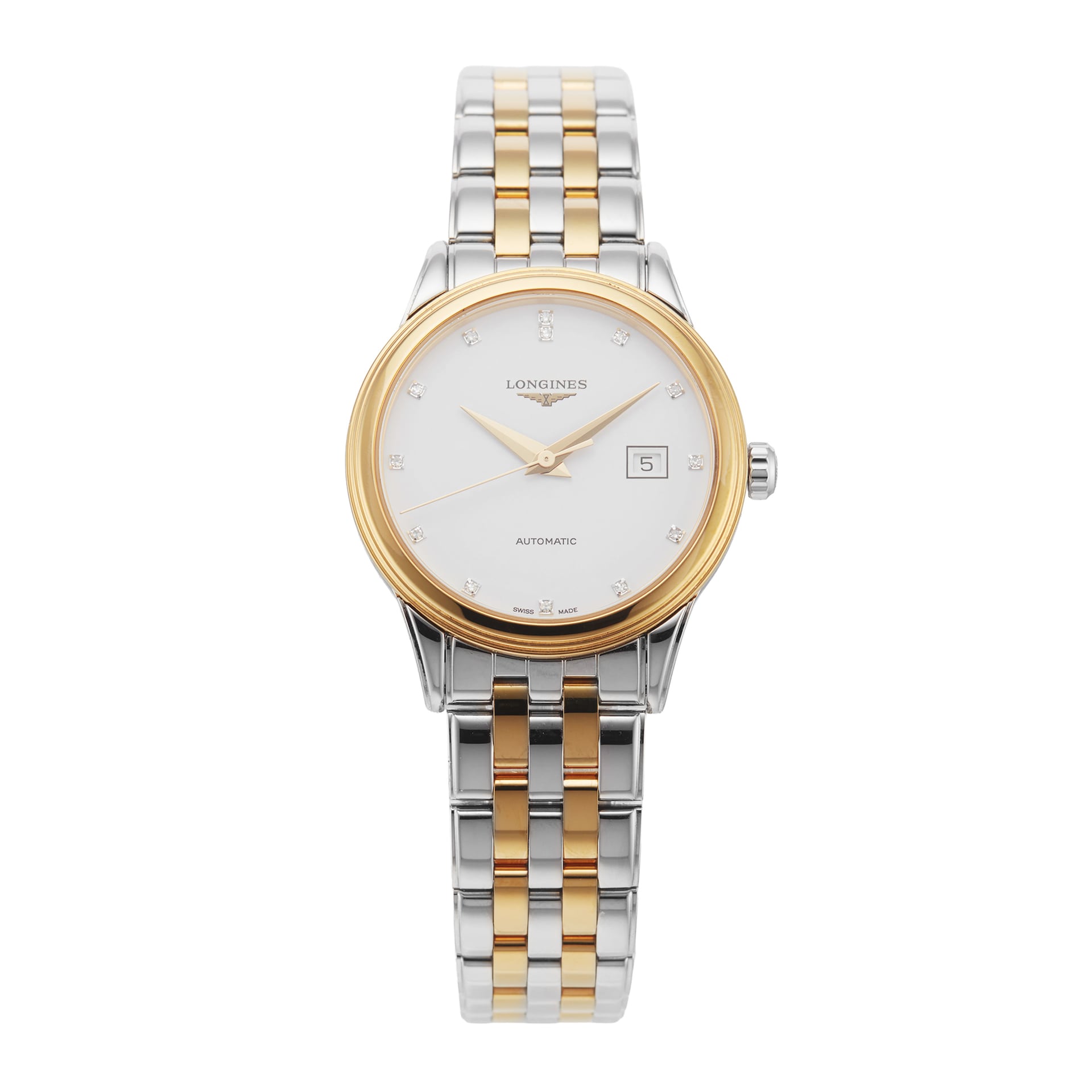 Pre-Owned Longines Flagship Classic 30mm Stainless Steel and Yellow Gold PVD