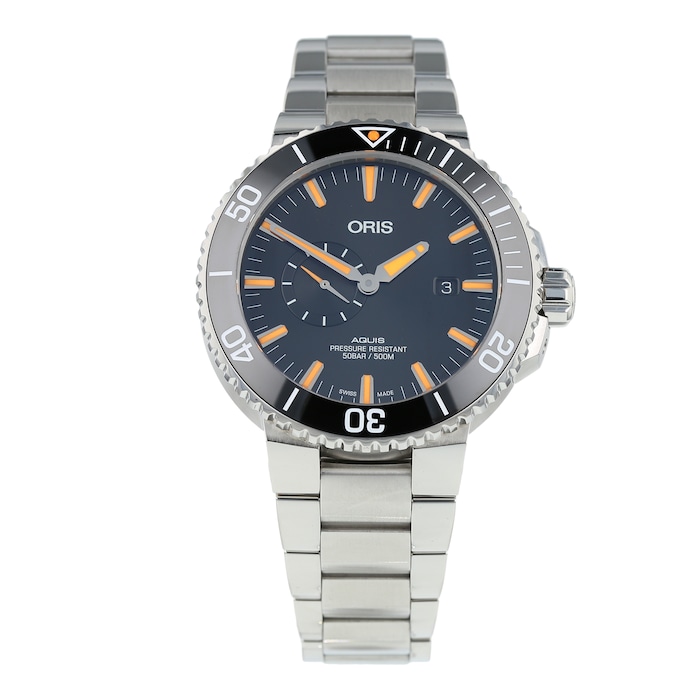 Pre-Owned Oris Pre-Owned Oris Aquis Small Second Mens Watch 01 743 7733 4159