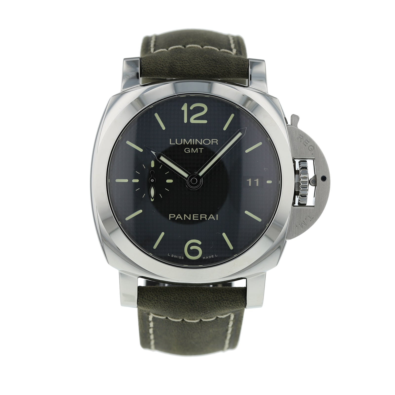 Pre Owned Panerai Luminor 1950 3 Days GMT Mens Watch Mappin and Webb