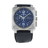 Pre-Owned Bell & Ross BR03-94 Blue Steel Mens Watch BR0394-BLU-ST/SCA