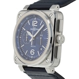 Pre-Owned Bell & Ross BR03-94 Blue Steel Mens Watch BR0394-BLU-ST/SCA