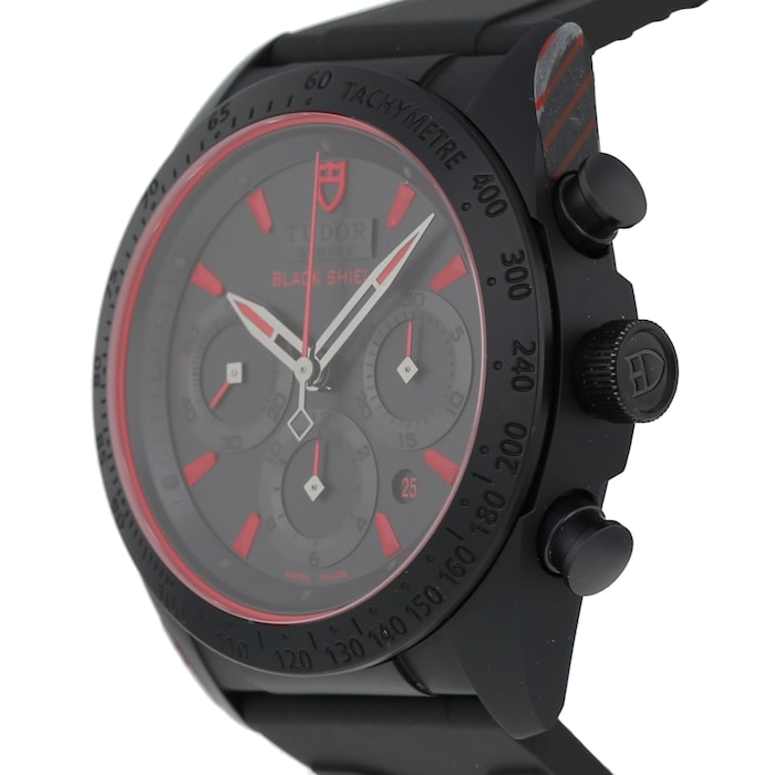 Pre-Owned Tudor Fastrider Black Shield Mens Watch M42000CR-0001