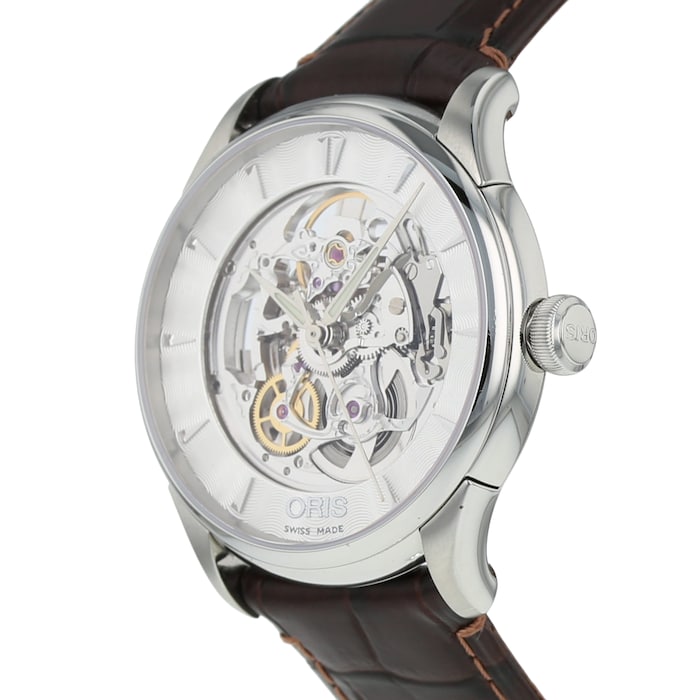 Pre-Owned Oris Artelier Skeleton Mens Watch 01 734 7591 4051