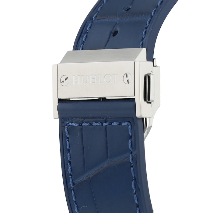 Pre-Owned Hublot Pre-Owned Hublot Classic Fusion Blue Titanium Mens Watch 511.NX.7170.LR