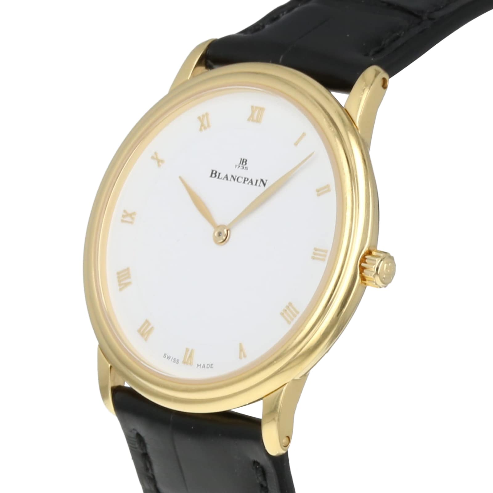 Pre-Owned Blancpain Villeret White Gold Mens Watch 0071-1418-55A Pre-Owned Blancpain Villeret White Gold Mens Watch 0071-1418-55A