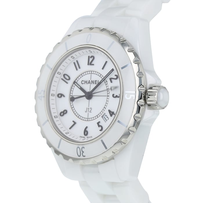Pre-Owned Chanel Pre-Owned Chanel J12 White Ceramic Ladies Watch H0968