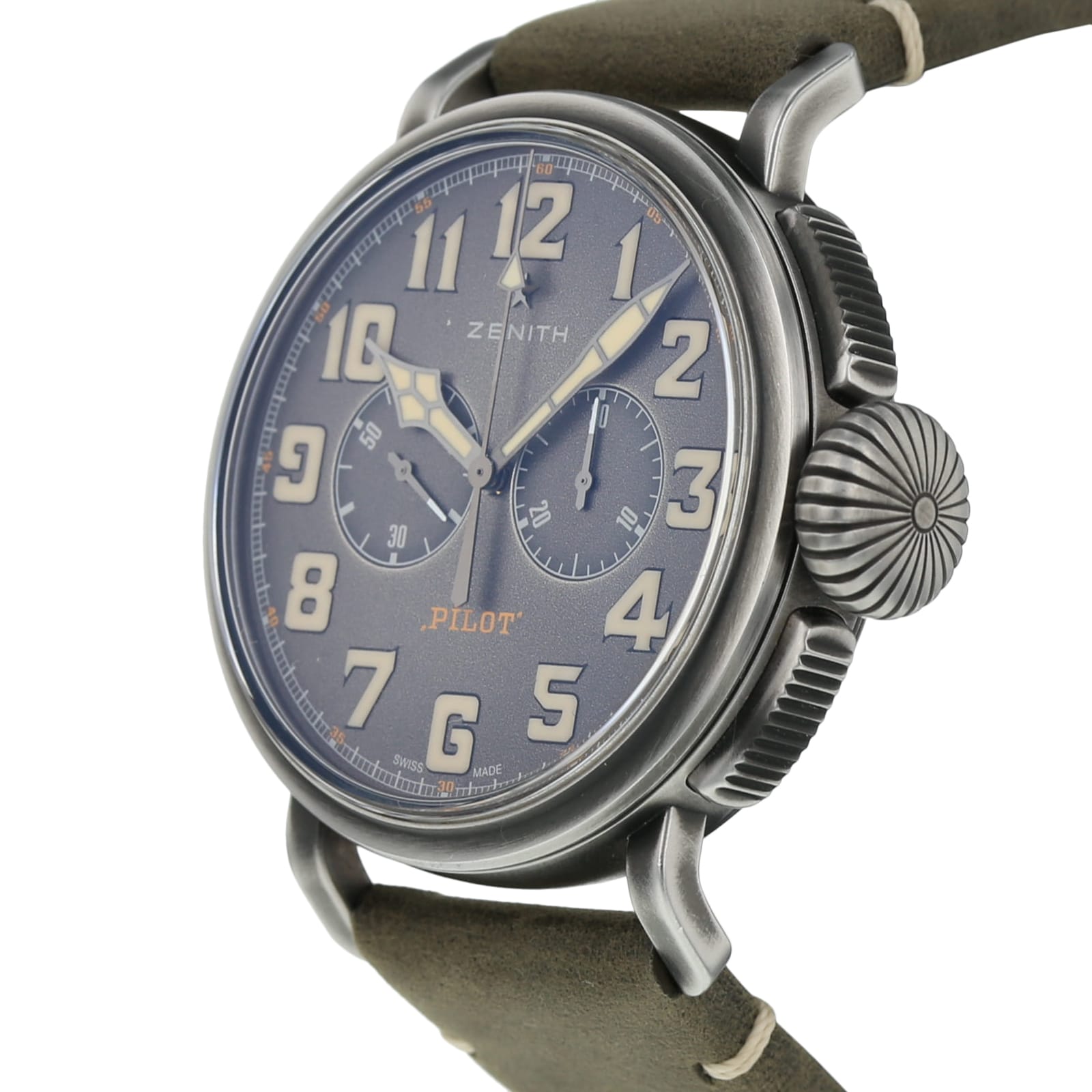 Pre-Owned Zenith Pilot Type 20 Chronograph Mens Watch 11.2430.4069