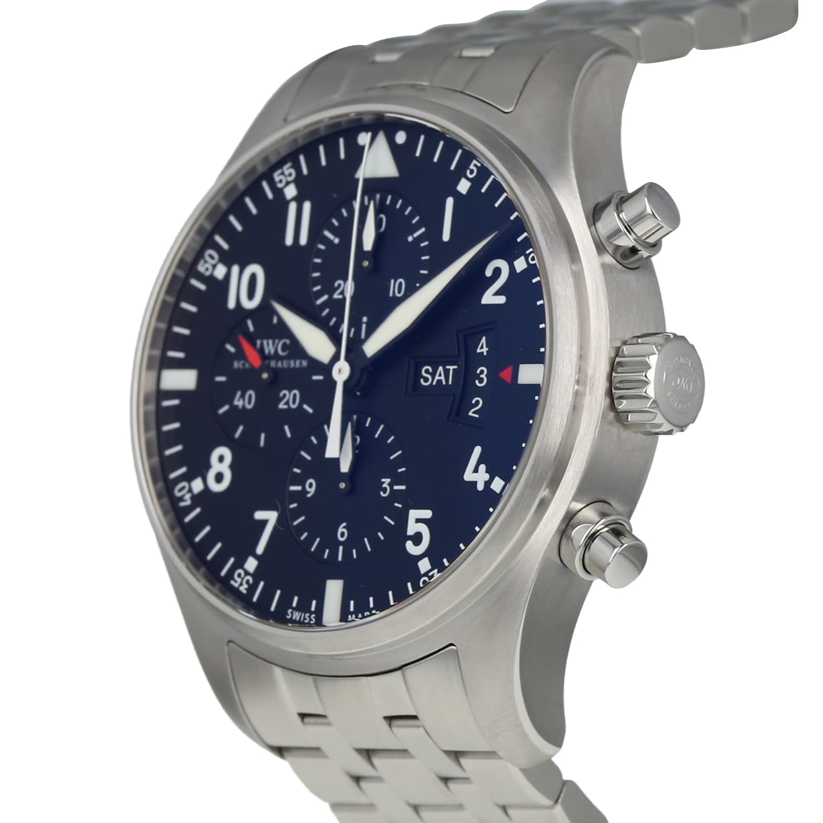 Pre-Owned IWC Pilot's Chronograph Mens Watch IW377704