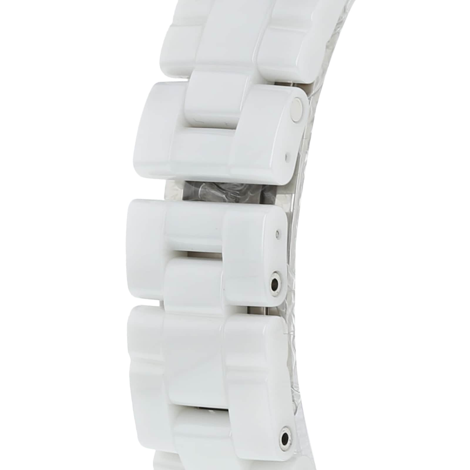 Pre Owned Chanel J12 White Ceramic and Steel Ladies Watch H0968 Mappin and Webb